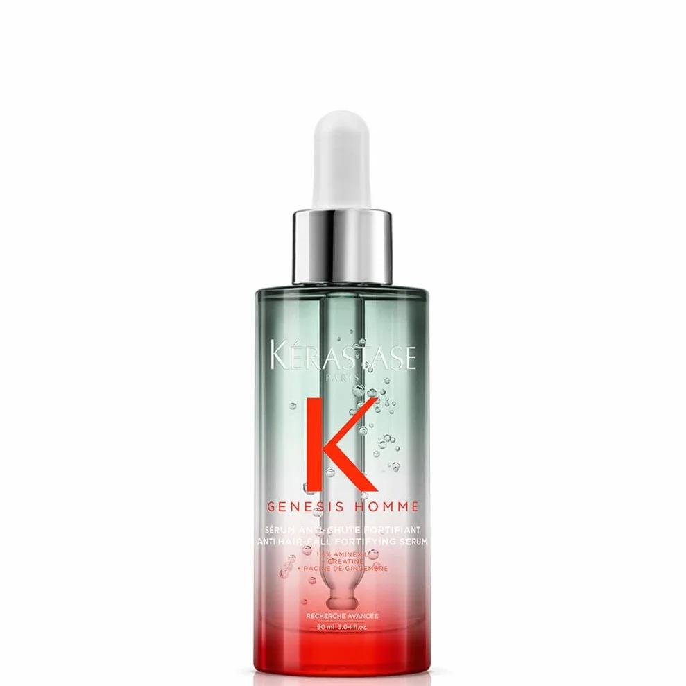 Kérastase Genesis Homme, Sérum Anticaída Fortificante con Aminexil, Para pelo fino y debilitado, Sérum Anti-Chute Fortifiant, 90 ml