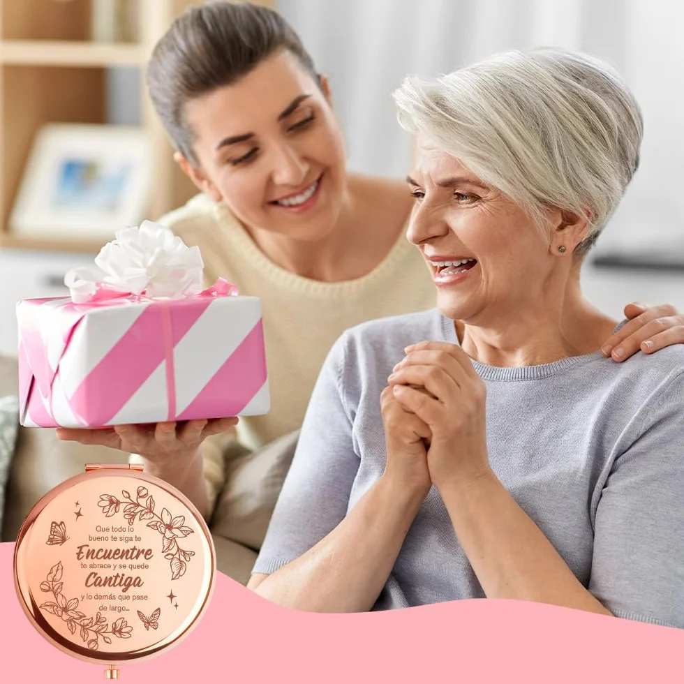 Espejo Compacto Regalo para Mujer Mama Hija Amiga Hermana Abuela
