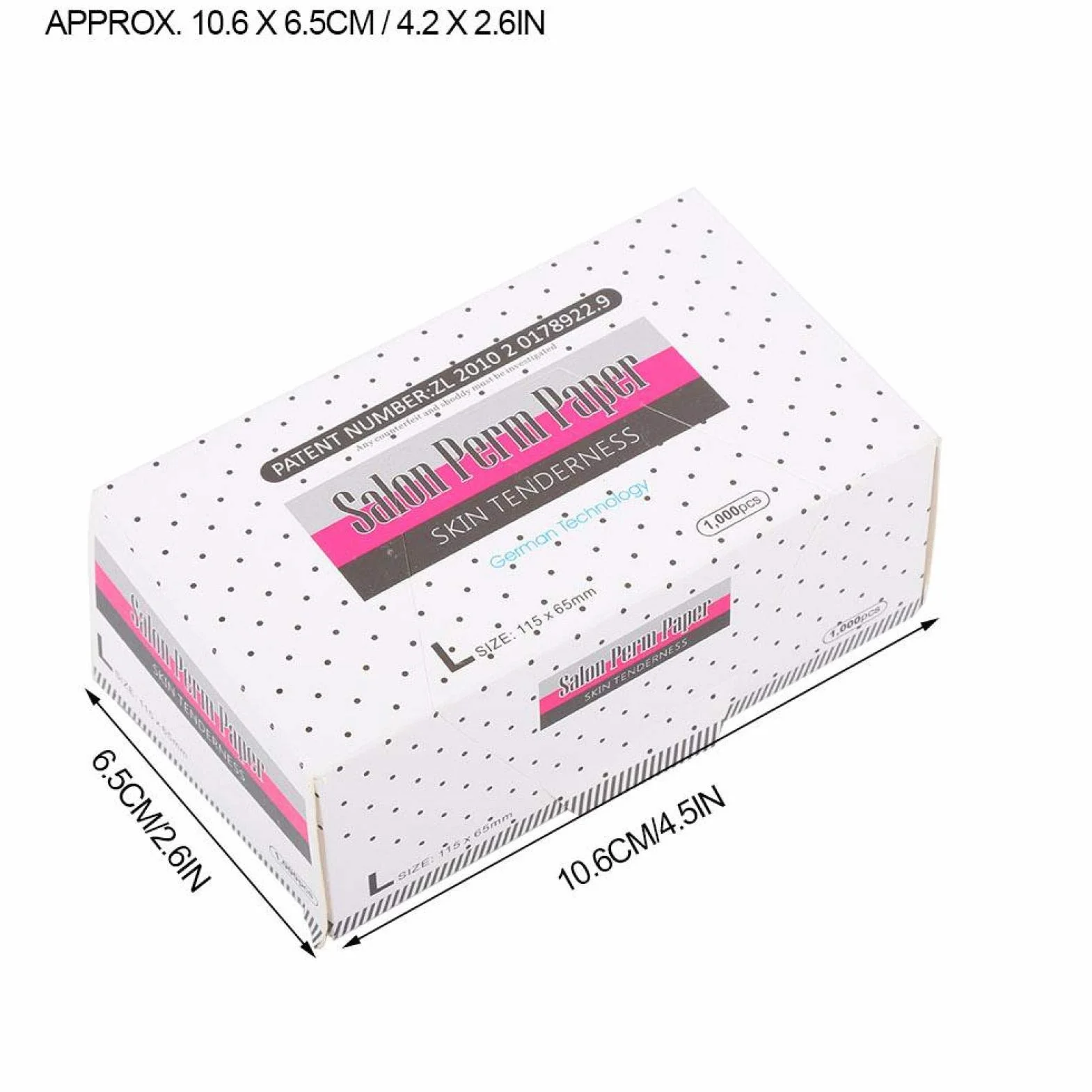 Papel para permanente transpirable para el cabello, malla de uso individual, alta temperatura para peluquería