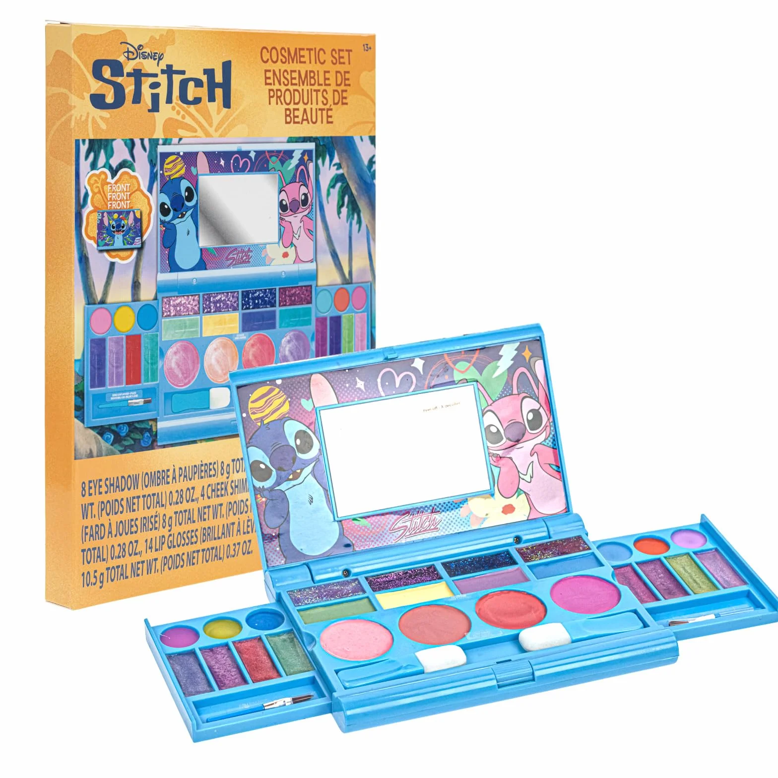 Stitch Set Maquillaje Gloss Brillo Ojos Colorete Brochas