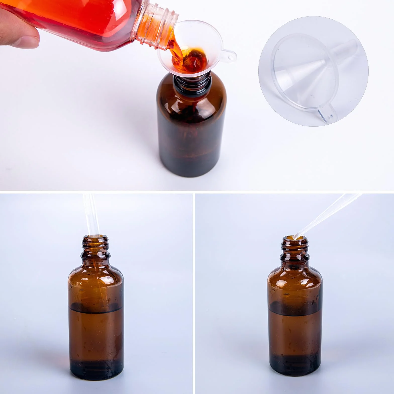 Butelka ze szkła bursztynowego 100 ml atomizer podróżny brązowy