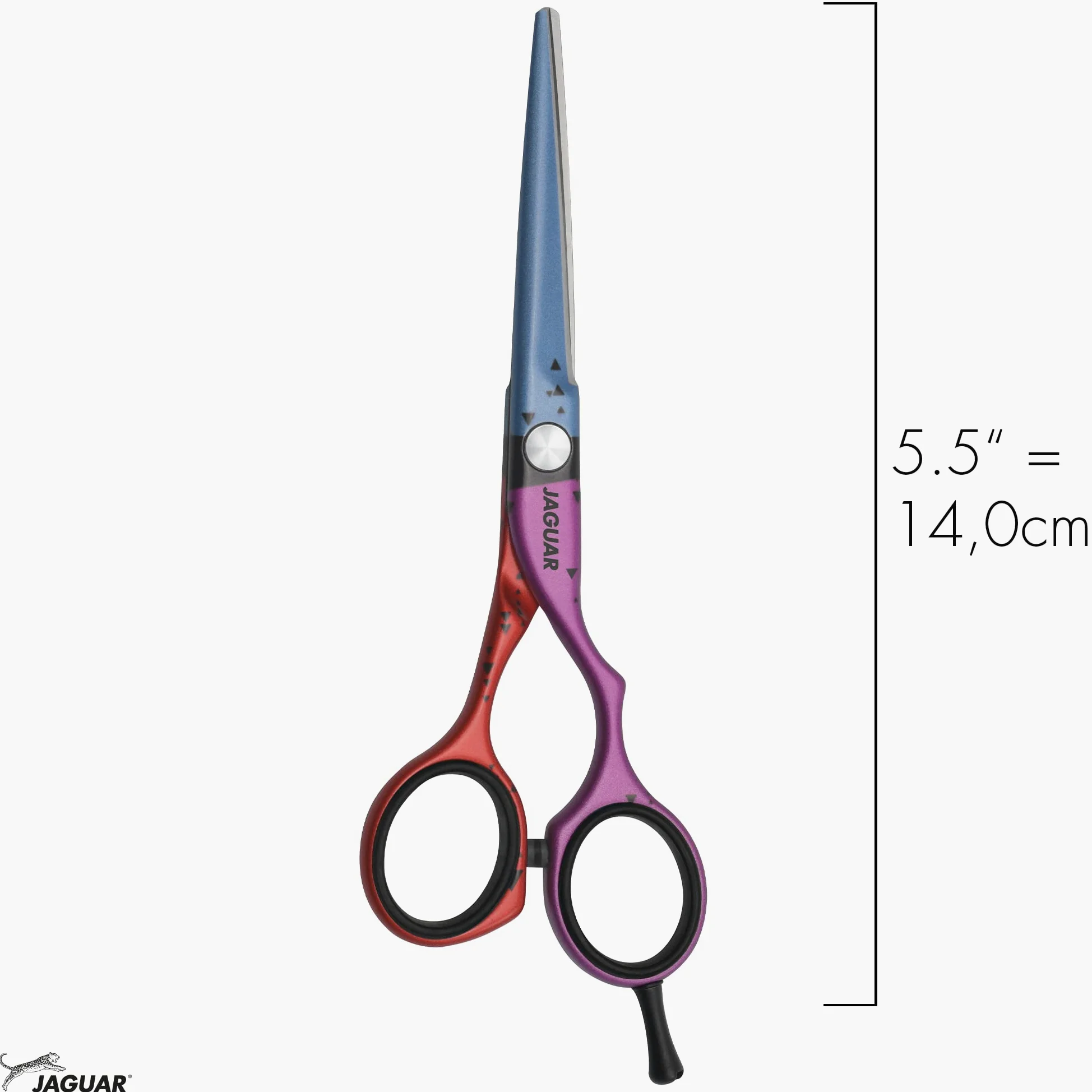 JAGUAR Jaguart Focus on 5.5" | Tijeras de peluquería con diseño offset | Revestimiento hipoalergénico y resistente de alta tecnología en calidad fotográfica | Fabricado en Alemania