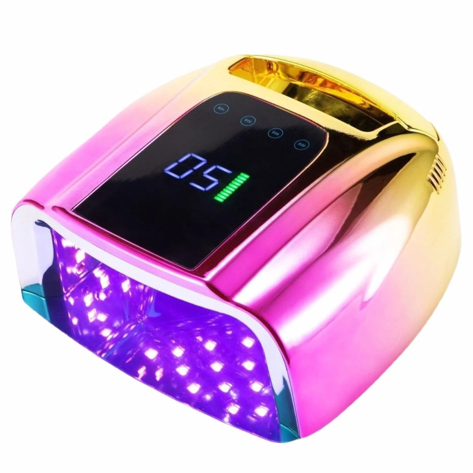 Lámpara de uñas UV LED 96 W, recargable, con sensor automático, secado rápido, for todo tipo esmaltes gel Práctico