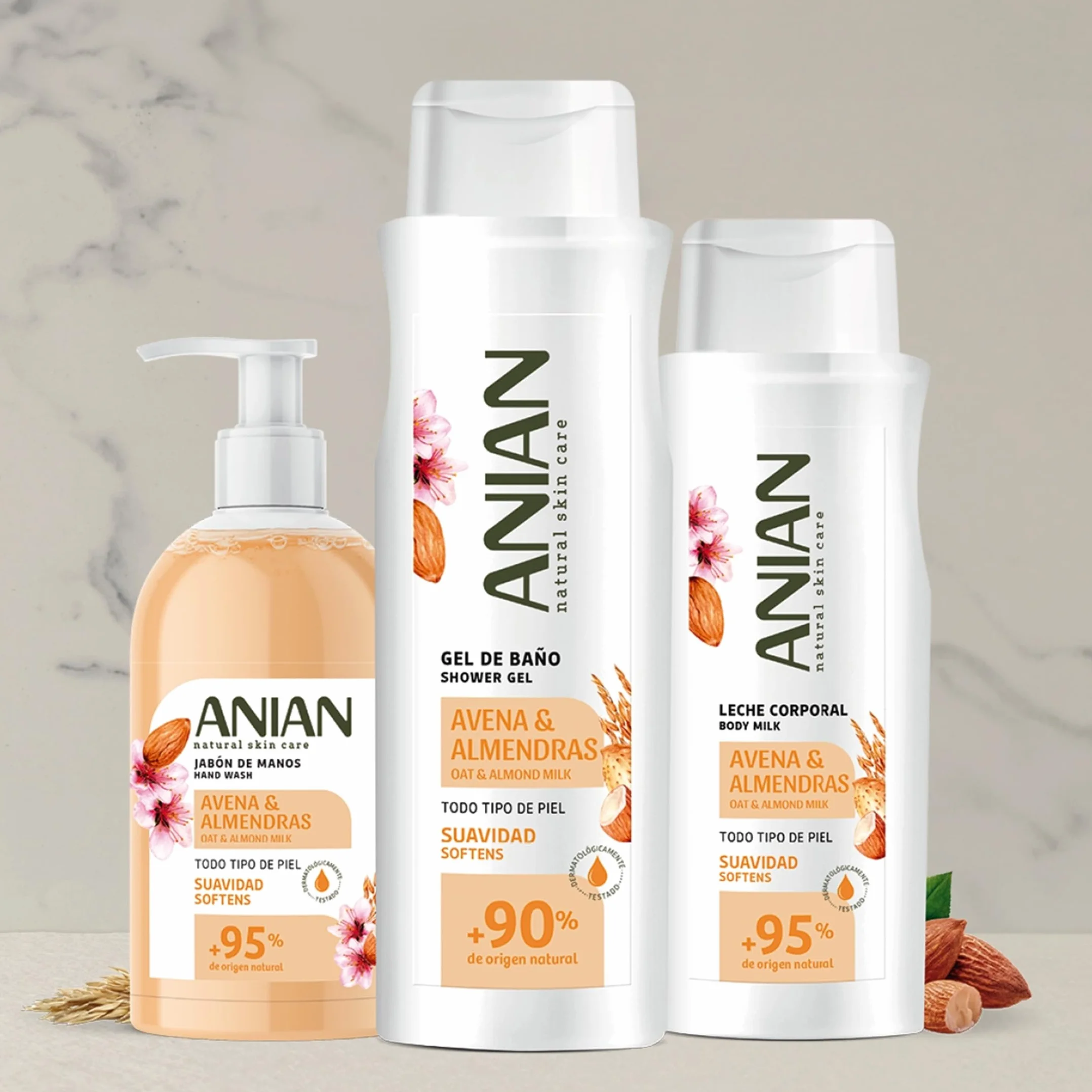Jabón de Manos Avena y Almendras 500 ml Piel Sensible Calma e Hidrata