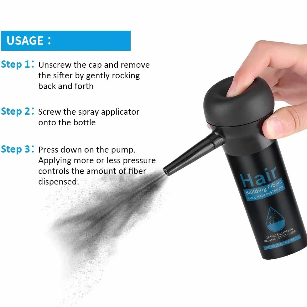 Fibra capilar profesional para espesar el cabello (Media luz)