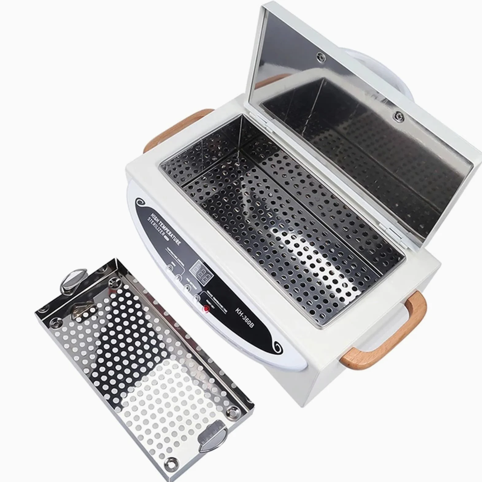 Esterilizador Manicura, Esterilizador de Alta Temperatura, Máquina de Desinfección de Uñas con Desmontable Tanque de Acero Inoxidable para Herramientas Dentales y Manicura Belleza