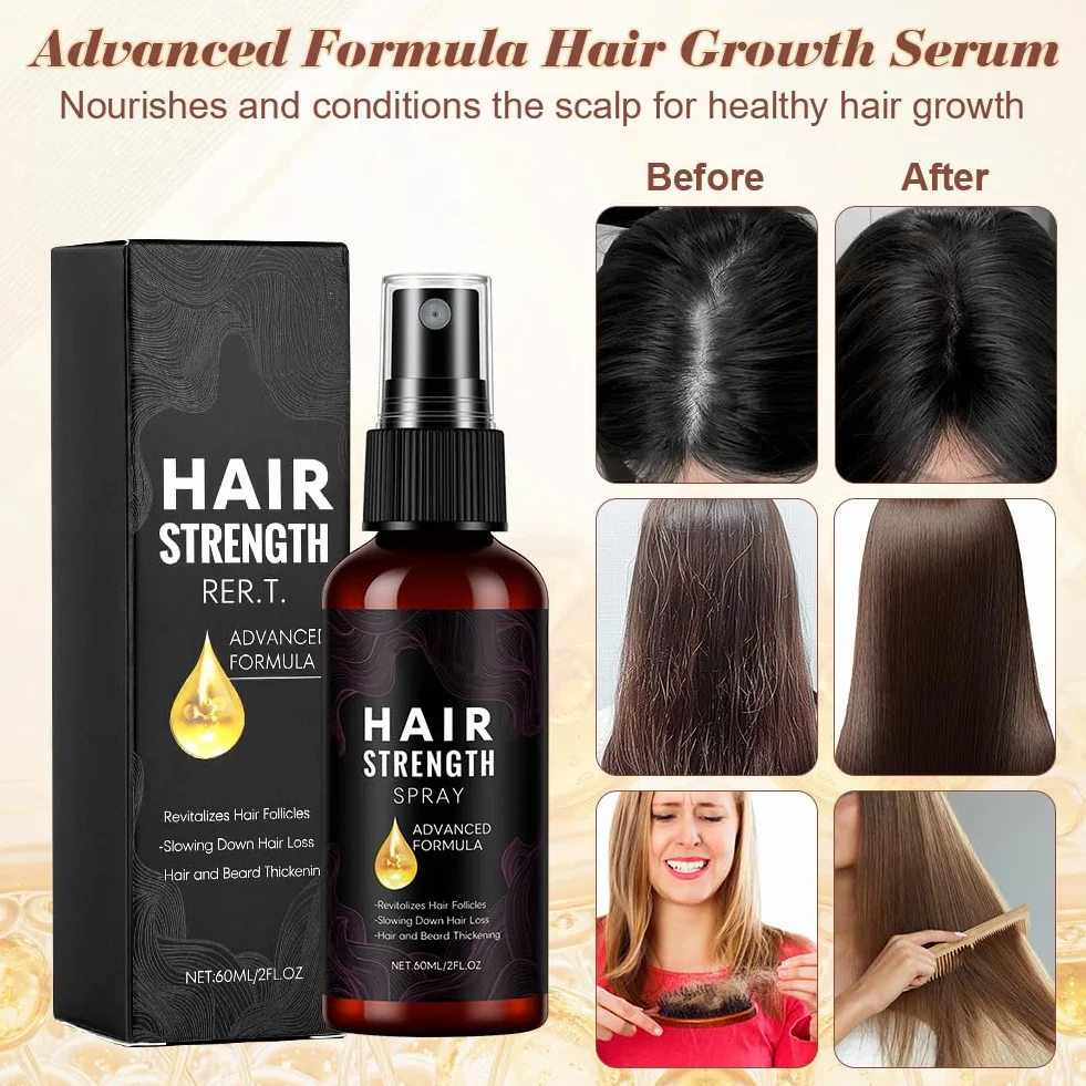 Sérum Spray Cabello Crecimiento con Romero y Jengibre, 60ml, No Graso, Anticaída