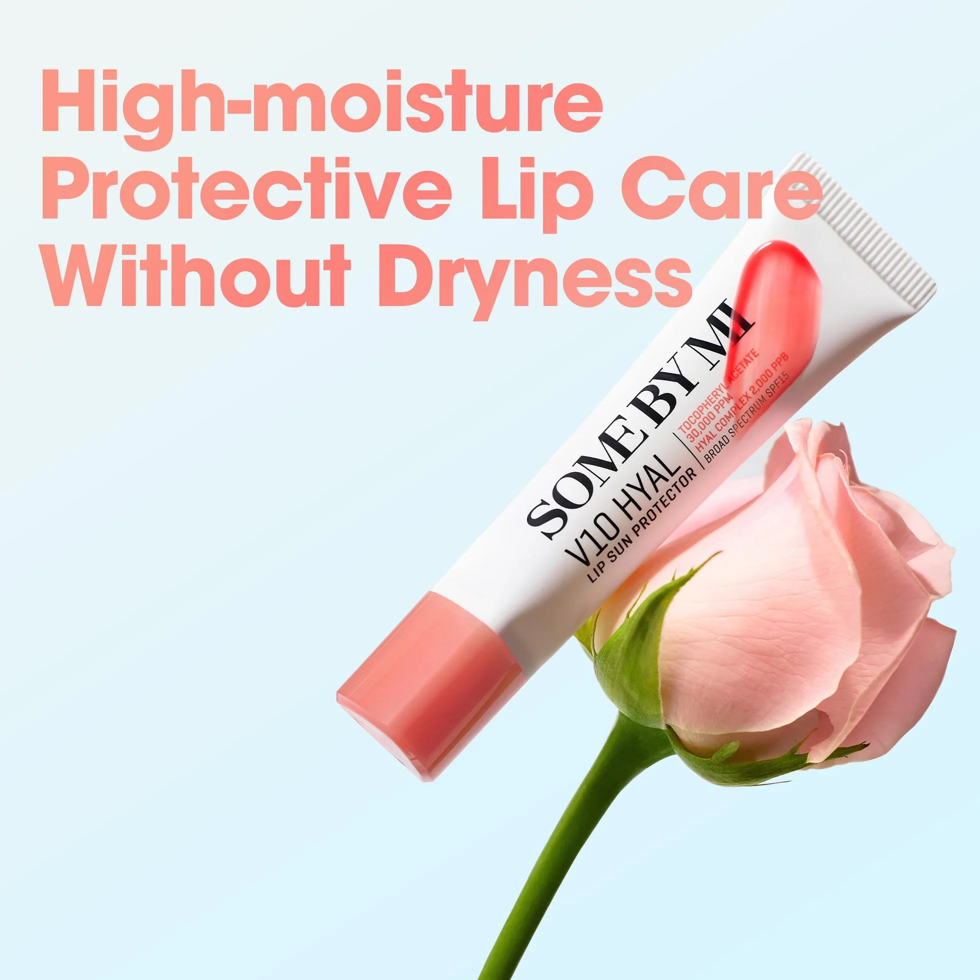 SOME BY MI V10 Hyal Lip Sun Protector Rosy Bálsamo labial coreano SPF 15 13g Pack de 2