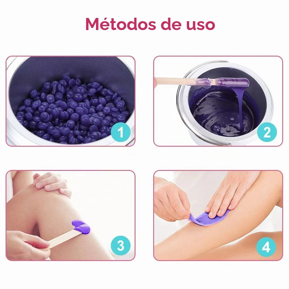 Calentador de Cera Eléctrico Caliente, Máquina de Fusión de Cera, Calentador de Cera de Parafina Caliente Calentador de Cera Depilatoria de Doble Olla Para Salón Depilación para Cera de Belleza