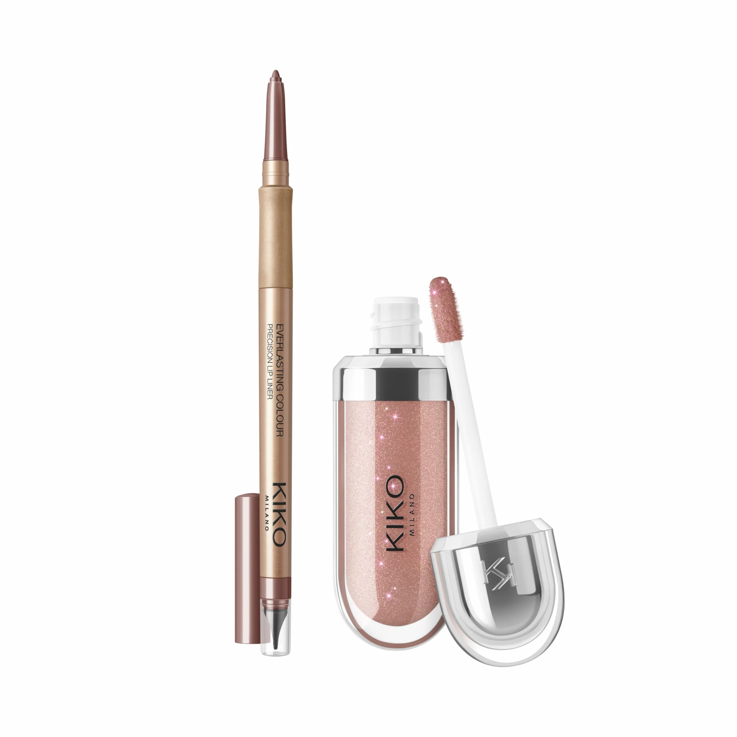 KIKO Milano Lip Combo Set 03: Brillo De Labios Hidratante Y Lápiz De Labios