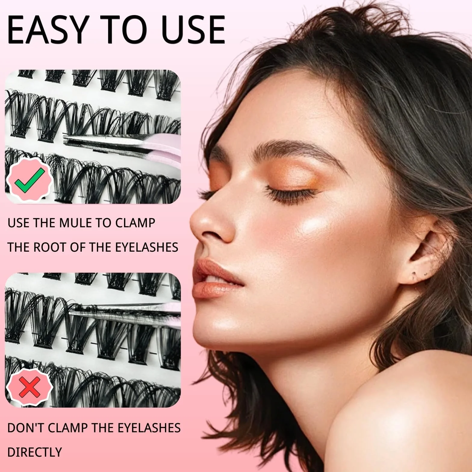 KEYRI 580 Piezas Pestañas Postizas 30-40-50-60-80-100D Curl Lash Lift Kit Extensiones de Pestañas 8-16mm Mix
