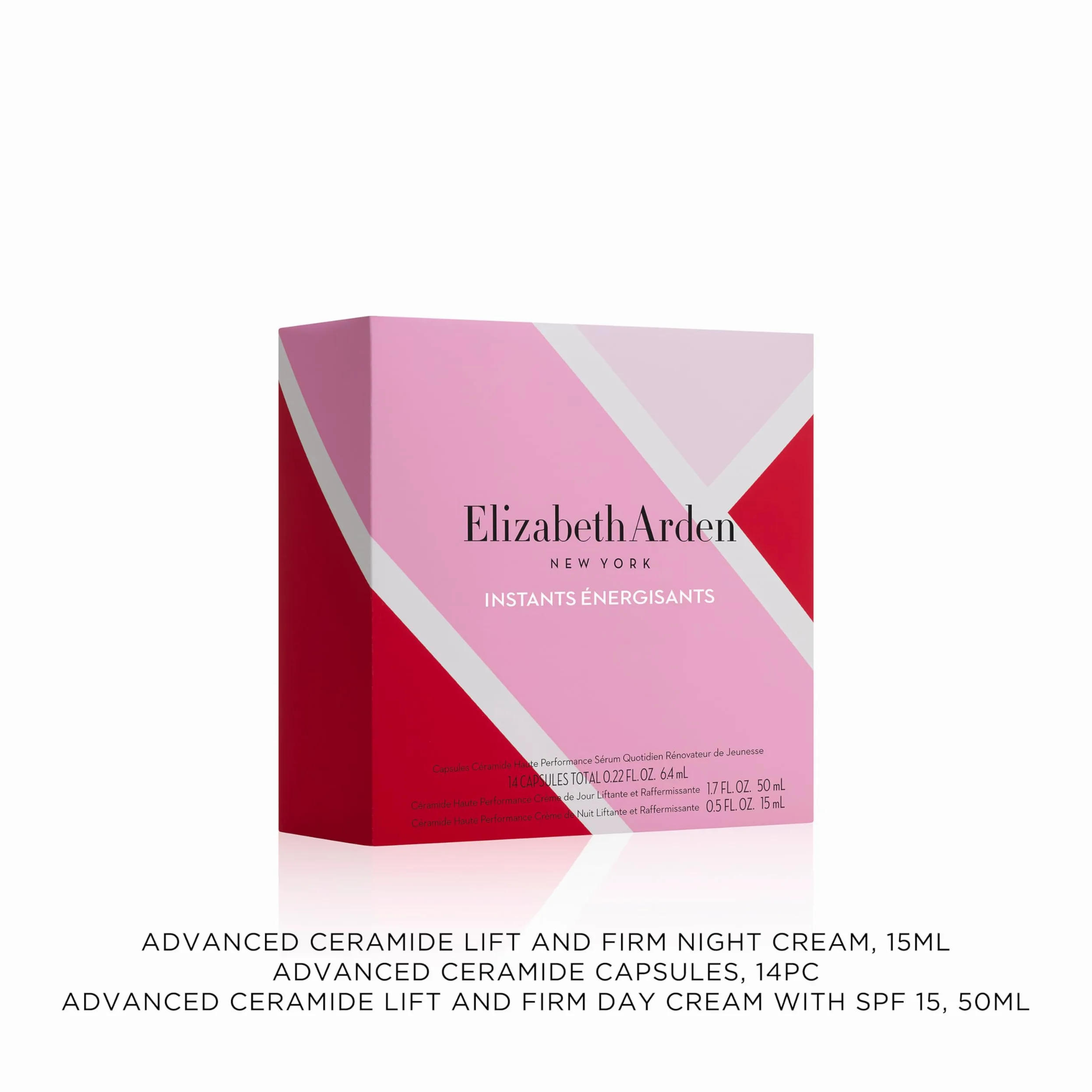 Elizabeth Arden - Uplifting Moments Set Regalo 3 Piezas, Cápsulas en Sérum Antiedad Advanced Ceramide, Crema de Noche Lift and Firm y Crema de Día SPF 15, Rutina de Skincare Hidratante y Reafirmante