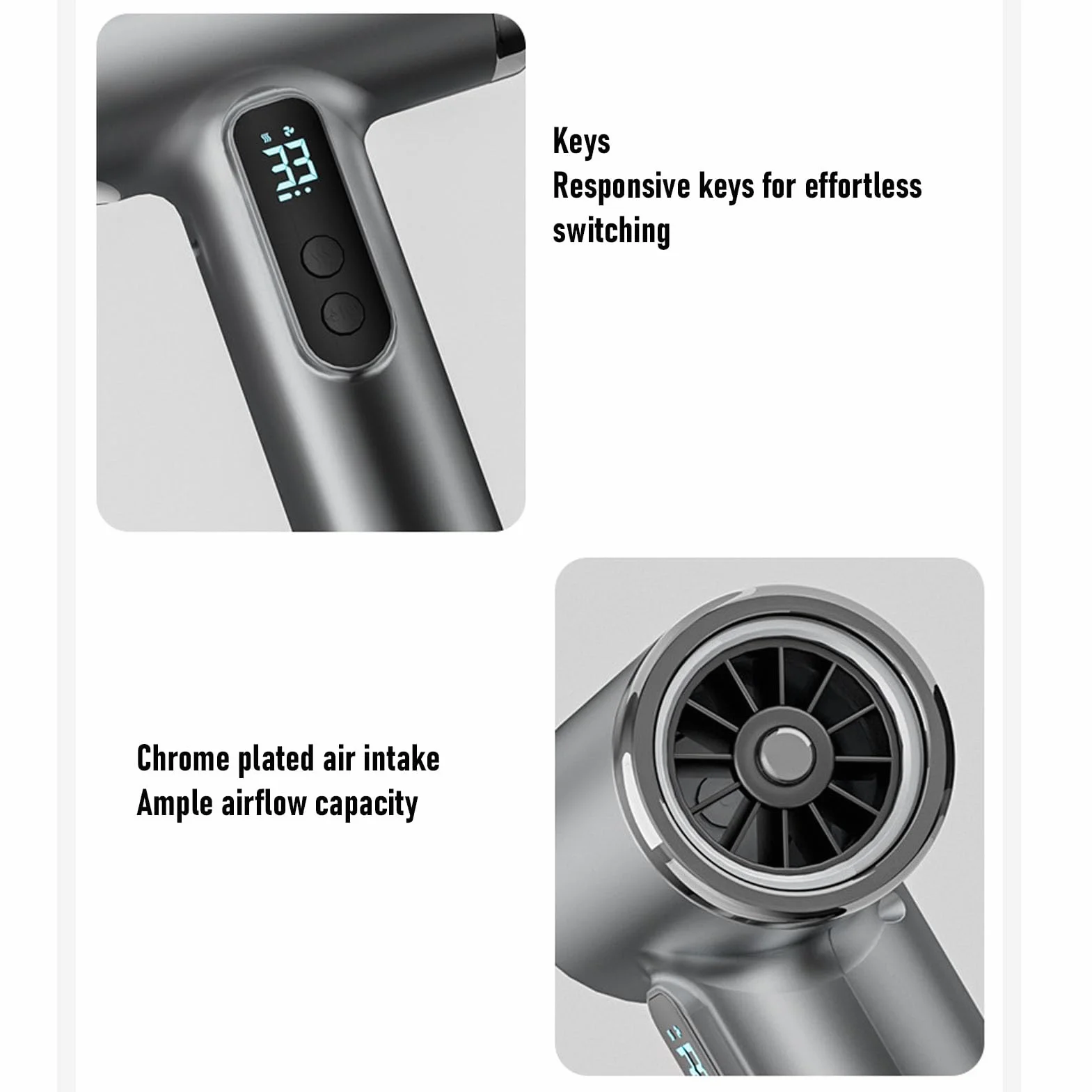 Asixxsix Secador de Pelo Inalámbrico, USB Recargable 15600 MAh Batería Secador de Pelo de Viaje, Mini de con Aire Frío Caliente Ajustable 200 W Portátil de bajo Ruido para Dormitorio Universitario