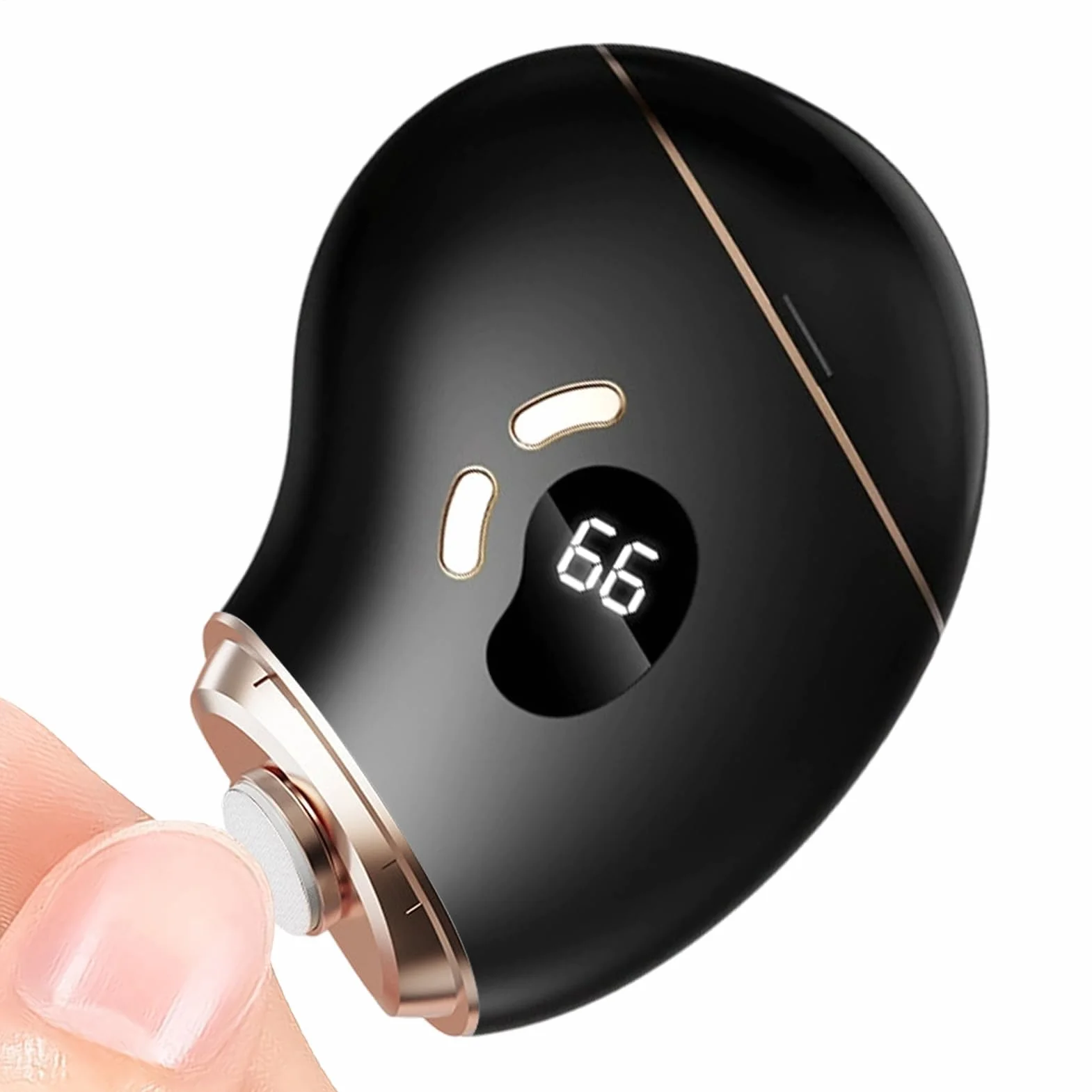 cortauñas, Lima de uñas eléctrica - Recargable automática con Almacenamiento Incorporado Práctica Herramienta manicura y cortaúñas(Black)