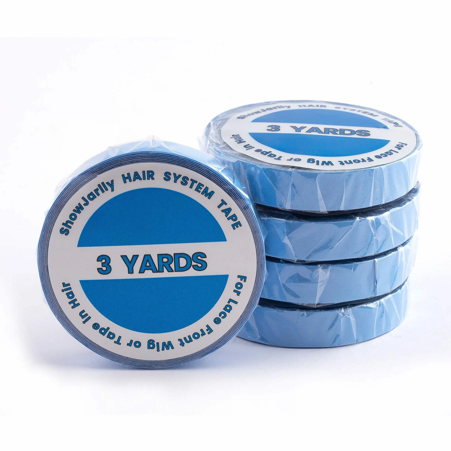 Cinta adhesiva de doble cara super azul 0,8 * 3 yardas para extensiones de pelo humano peluca Toupee