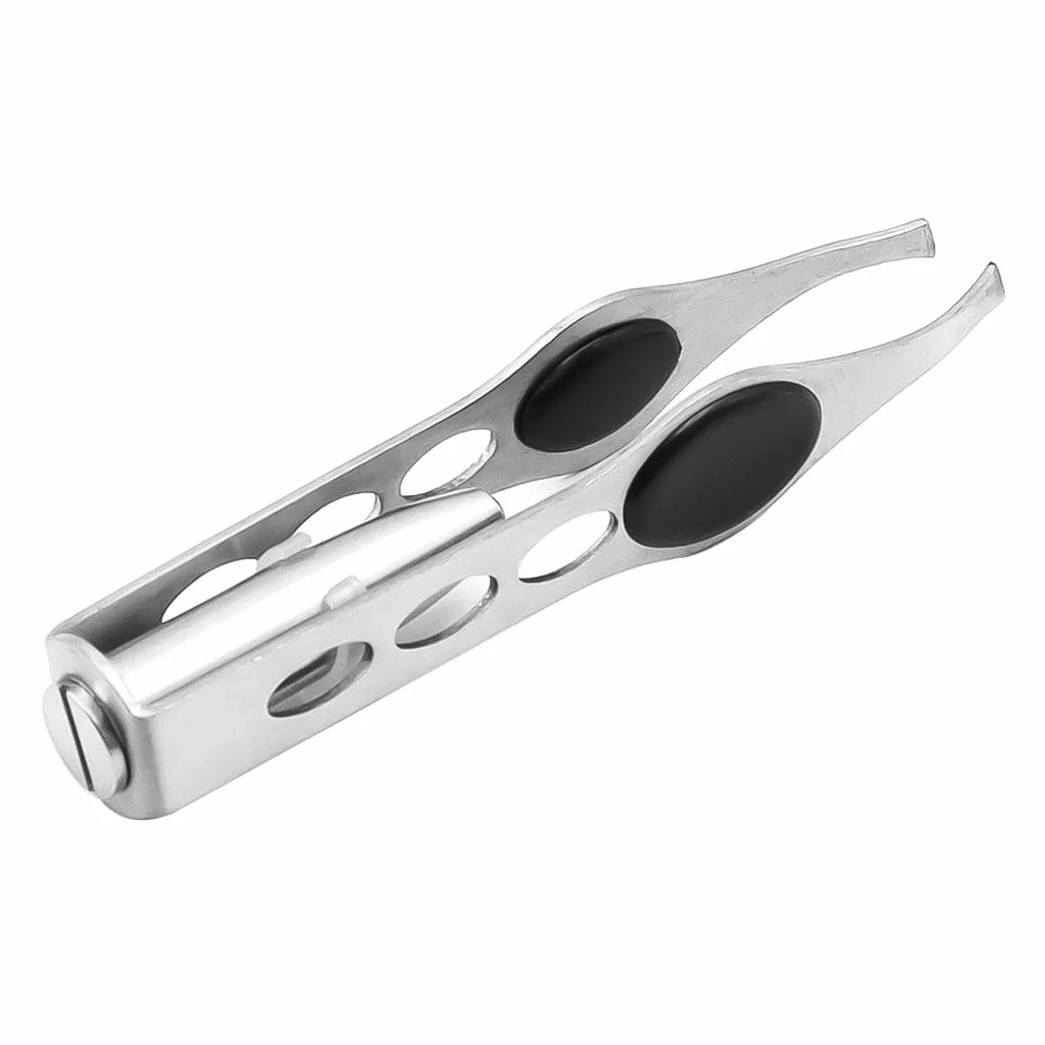 POFET Pinzas con luz LED, Pinzas iluminadas de acero inoxidable para depilación de cejas y pestañas