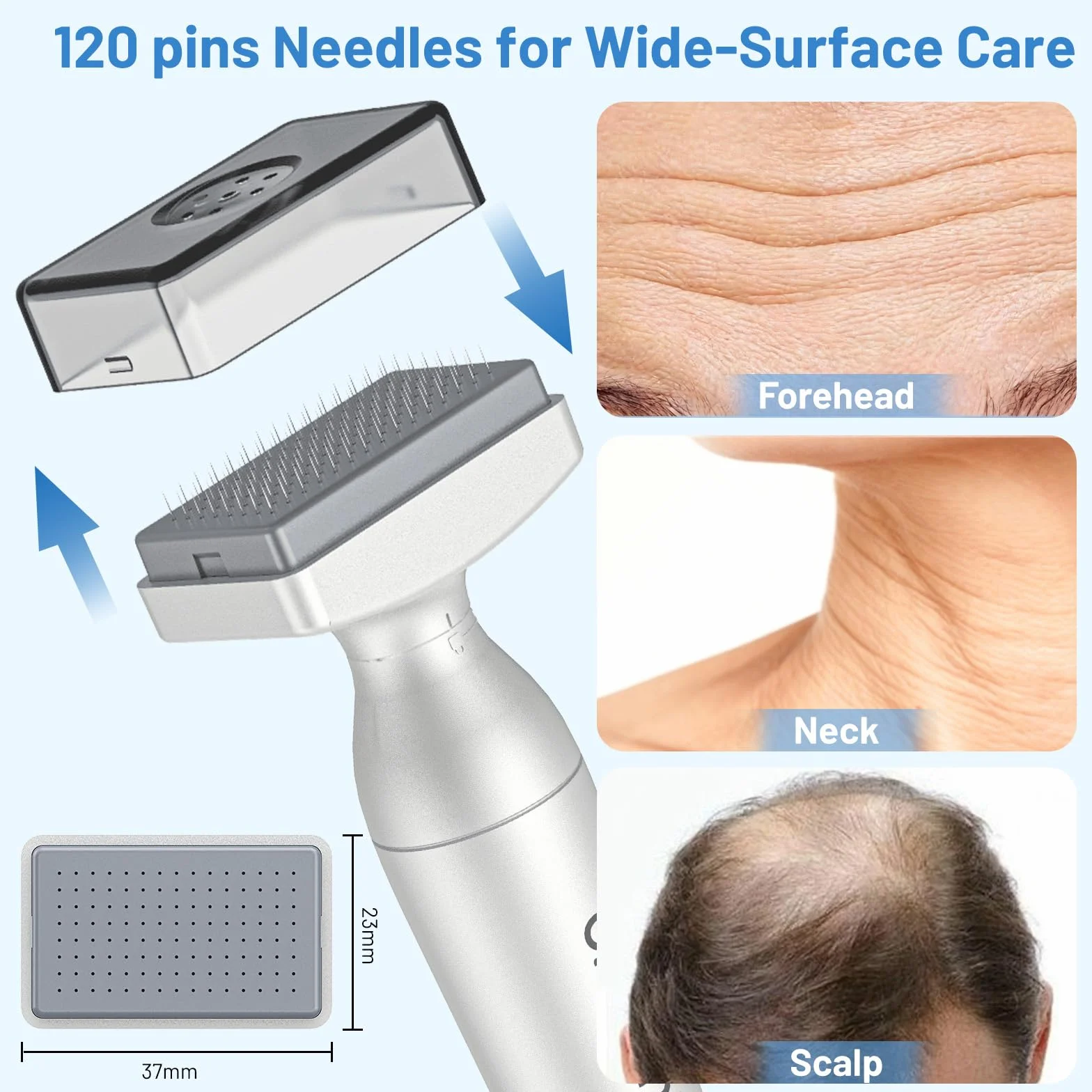 Dr. Pen 2026 Ultima Bio 4 Microneedling Derma Stamp Profesional – Sistema Dual con 120 y 64 Agujas de Titanio, Ajustable 0-3mm, Derma Stamp para Crecimiento de Pelo, Barba y Anti-Aging, Absorción +60%