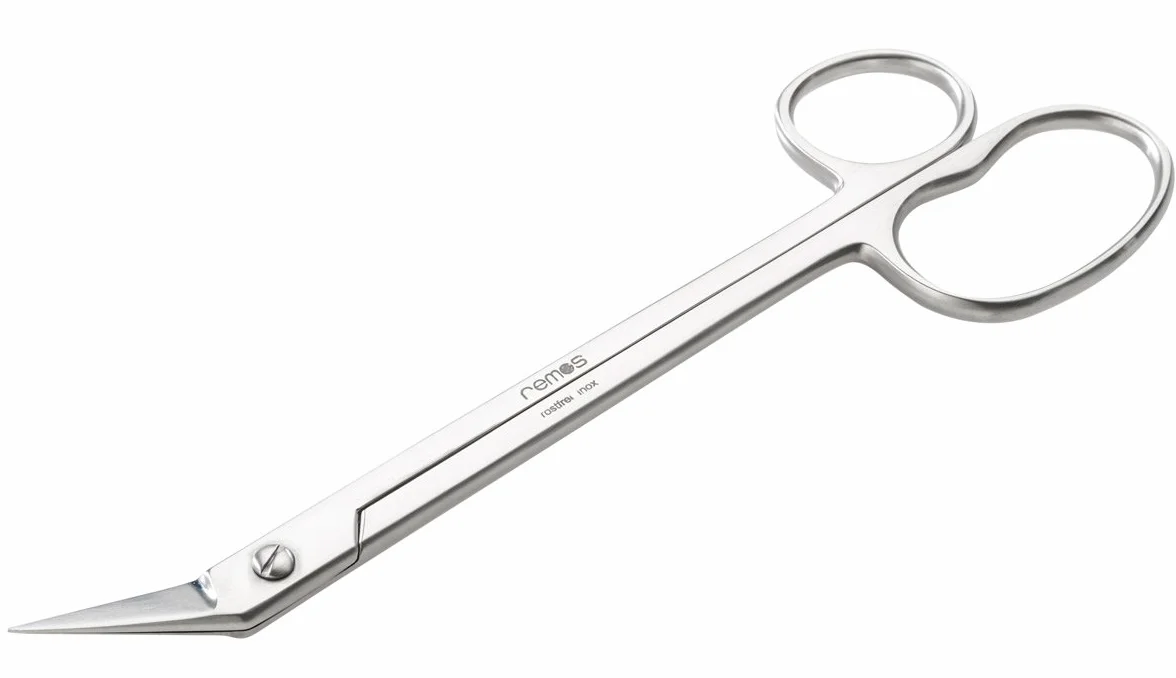 Remos Tijera de Uñas para los Pies Punta Curva Acero Inoxidable 18 cm