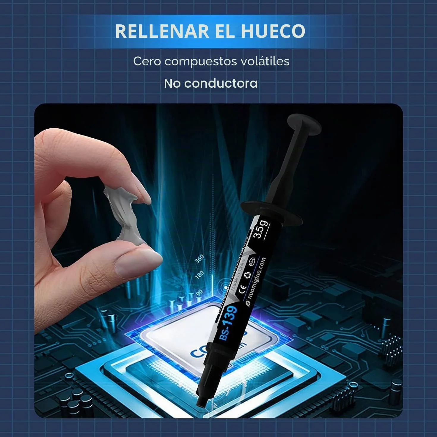 Pasta Térmica 3.5g con Toolkit CPU Thermal Compound Carbon Based High Performance