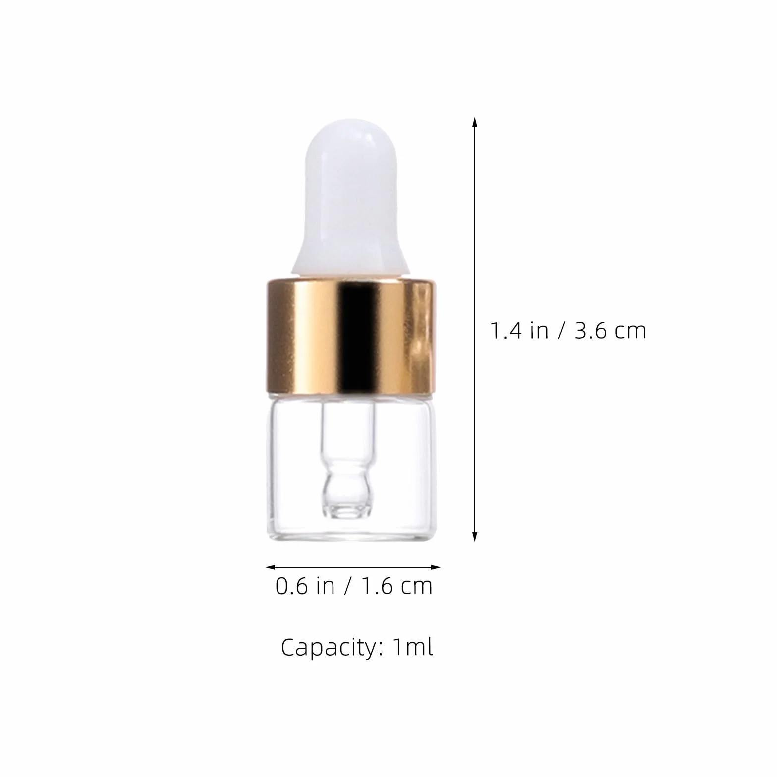 iplusmile 50 Unidades Botellas de Vidrio Pequeñas con Gotero de 1 ml para Aceites Esenciales