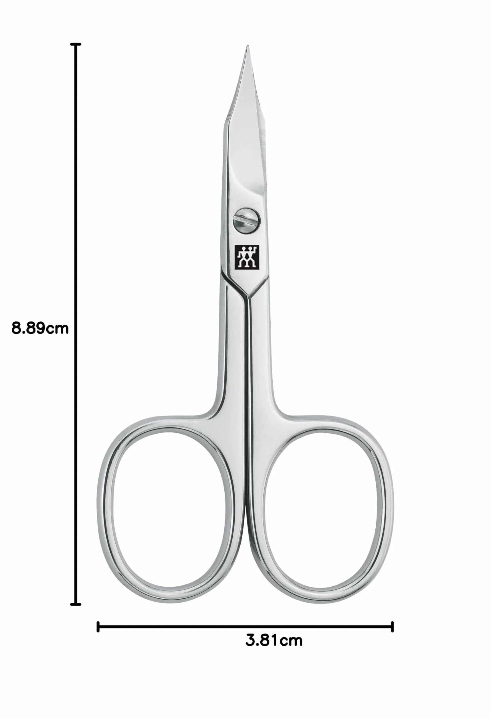 ZWILLING Tijeras combinadas para uñas, filo curvado, punta fina, hipoalergénicas, pulidas, plata, 90 mm