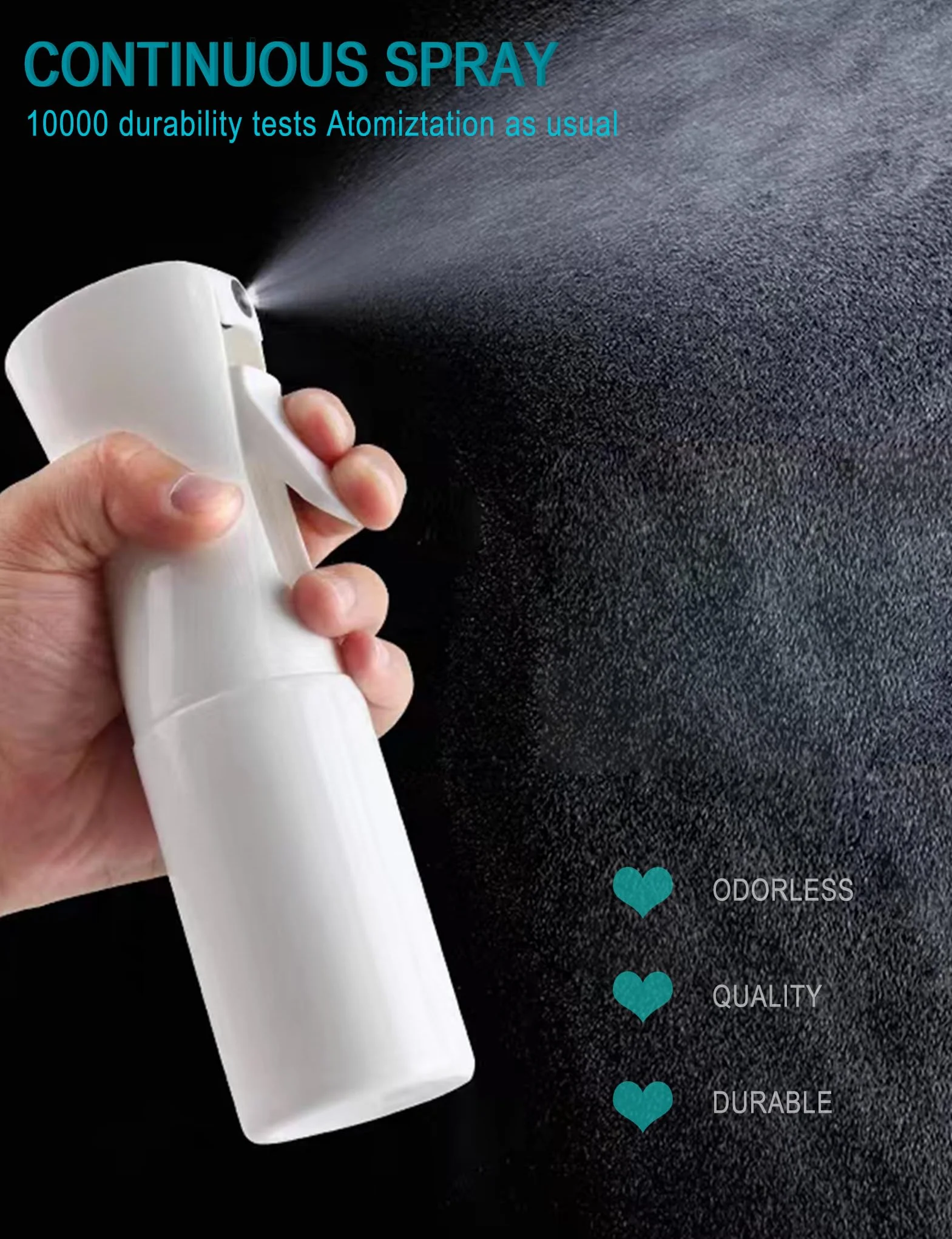 Botella de Spray de Agua 2 Paquetes 200 ml Spray Continuo Ultrafino Pulverizador de Presión