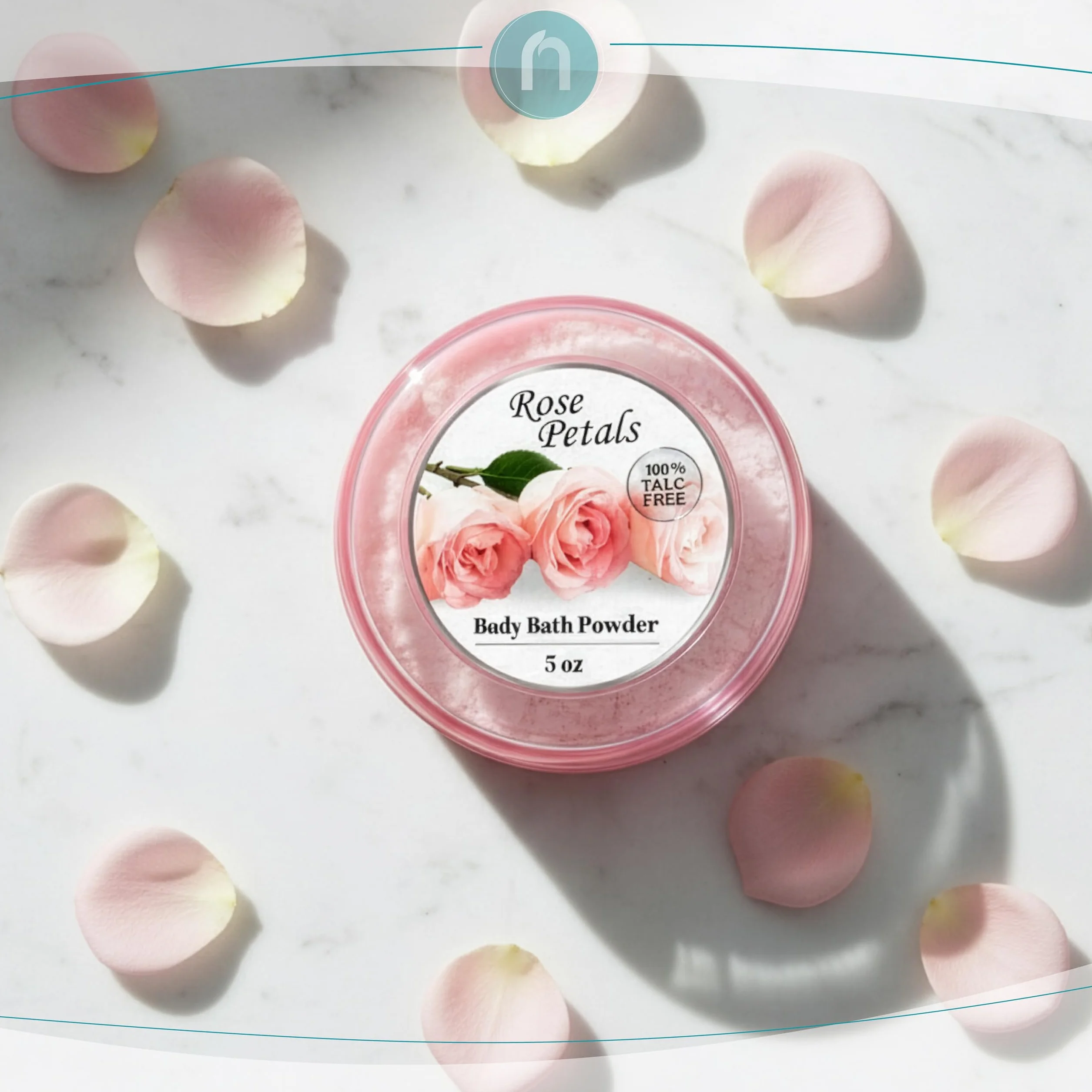 R-NEU Polvo Corporal para Mujer 10 onzas, Libre de Talco, Perfumado de Pétalos de Rosa, Extra Grande