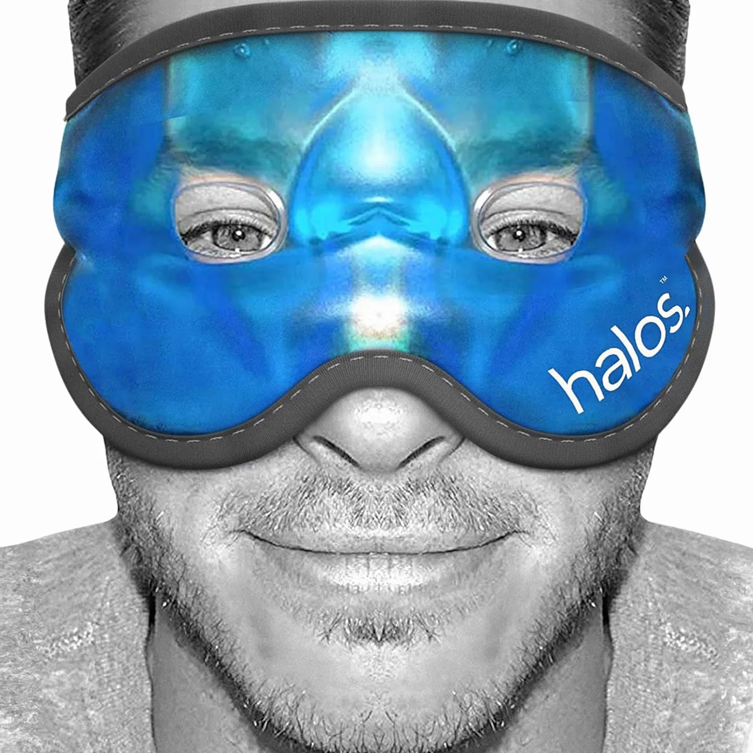 MyHalos Antifaz Gel Frío Ojos Hinchados Antiojeras Máscara para Dormir Alivia Migraña Dolores de Cabeza