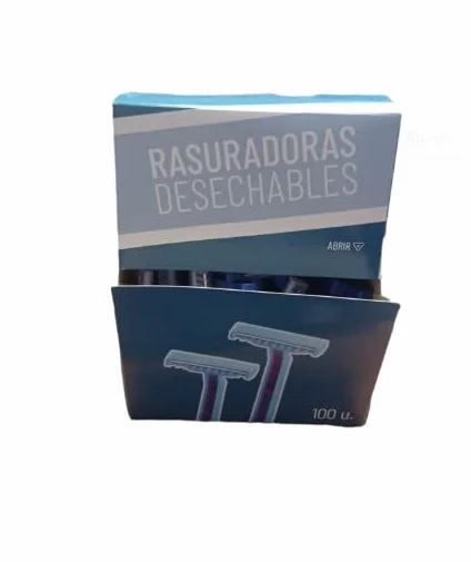 Rasuradora desechable con peine de una sola hoja, pack de 2 cajas, 100 und.