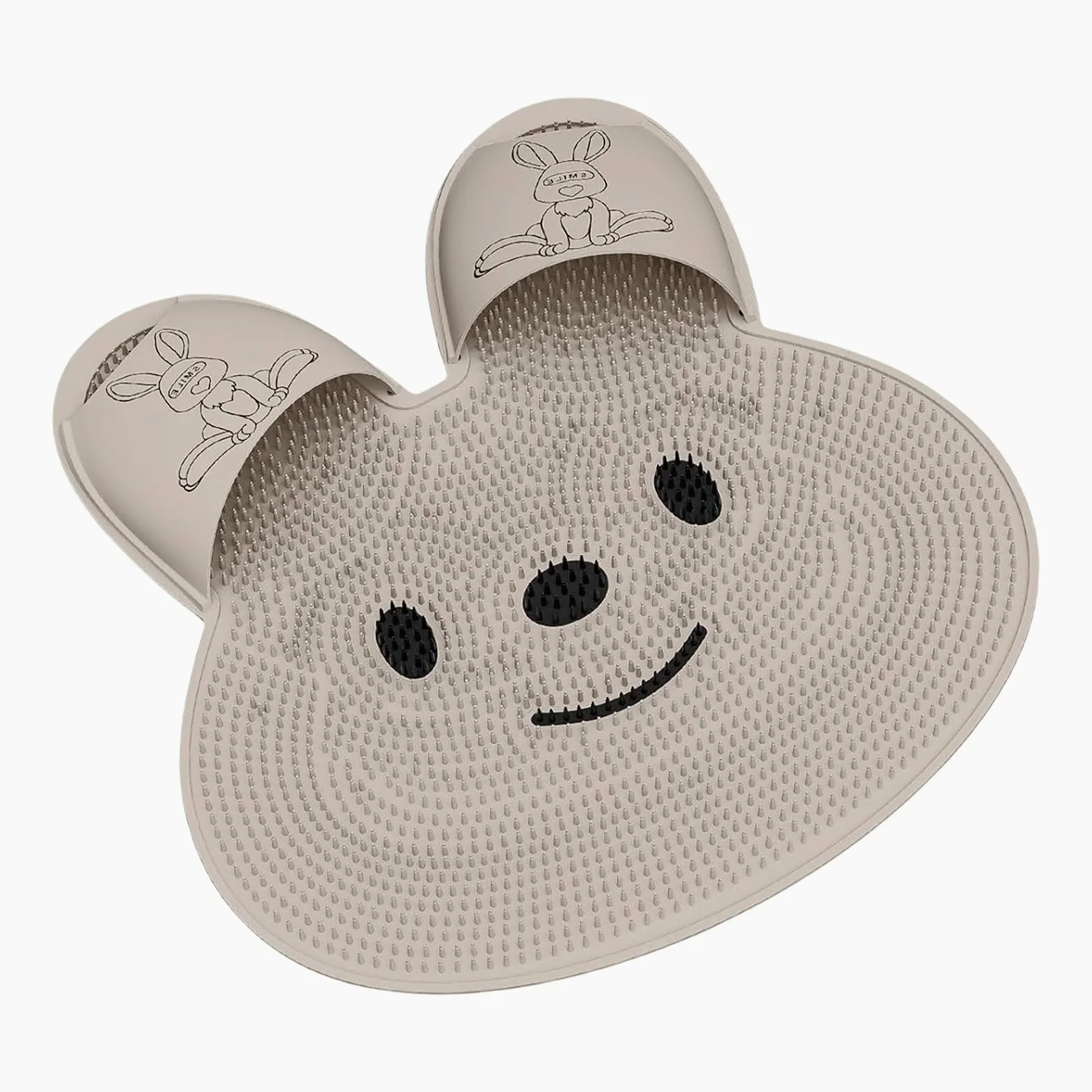 Alfombrilla de limpieza de pies – Cepillo limpiador de pies para eliminar callos de conejo, 1 con cerdas de silicona, diseño para dedos de los pies, accesorio de spa, almohadilla de piel para