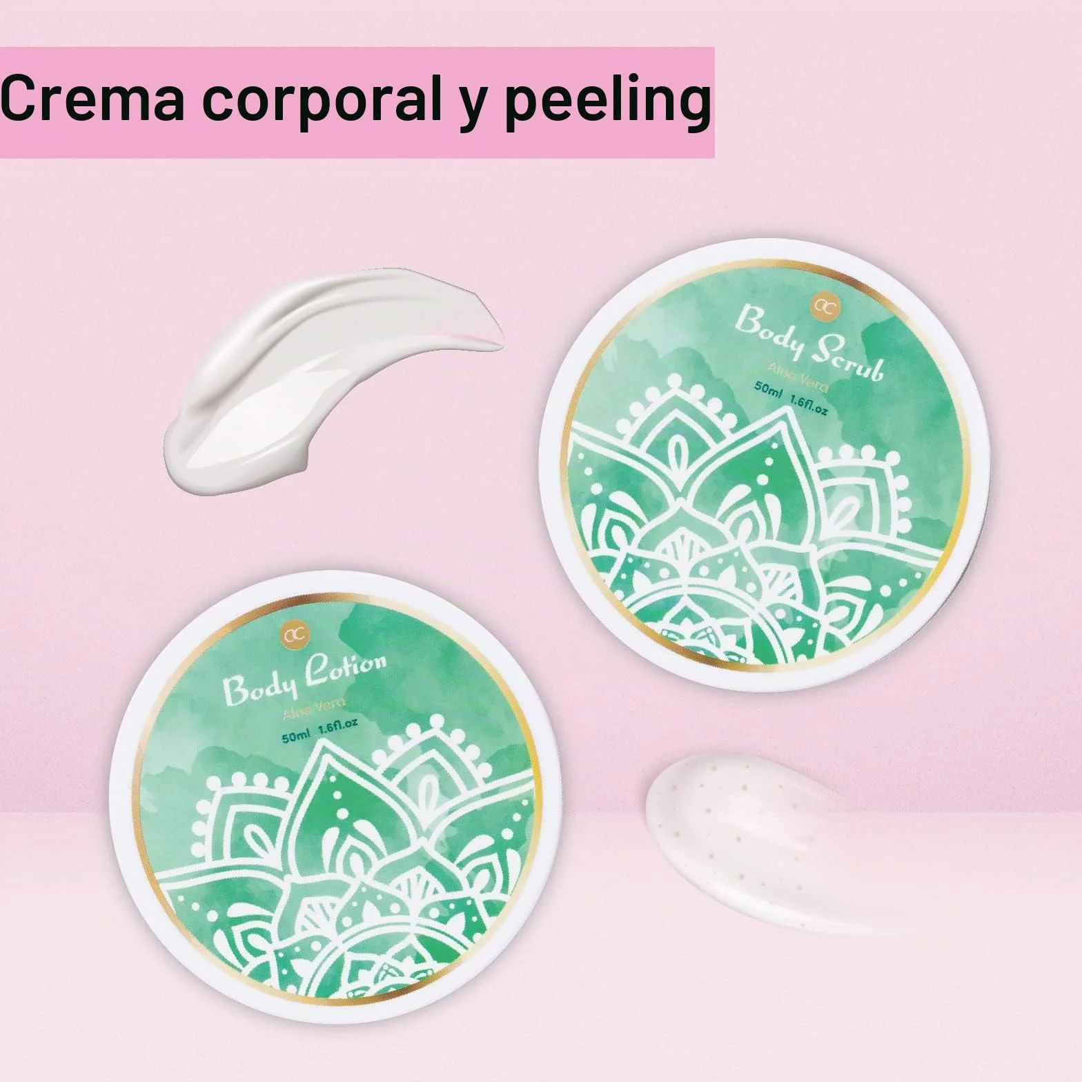 Set de ducha ALOE VERA para mujer en cesta de madera 6 piezas con gel, baño de burbujas, sal de baño y loción corporal