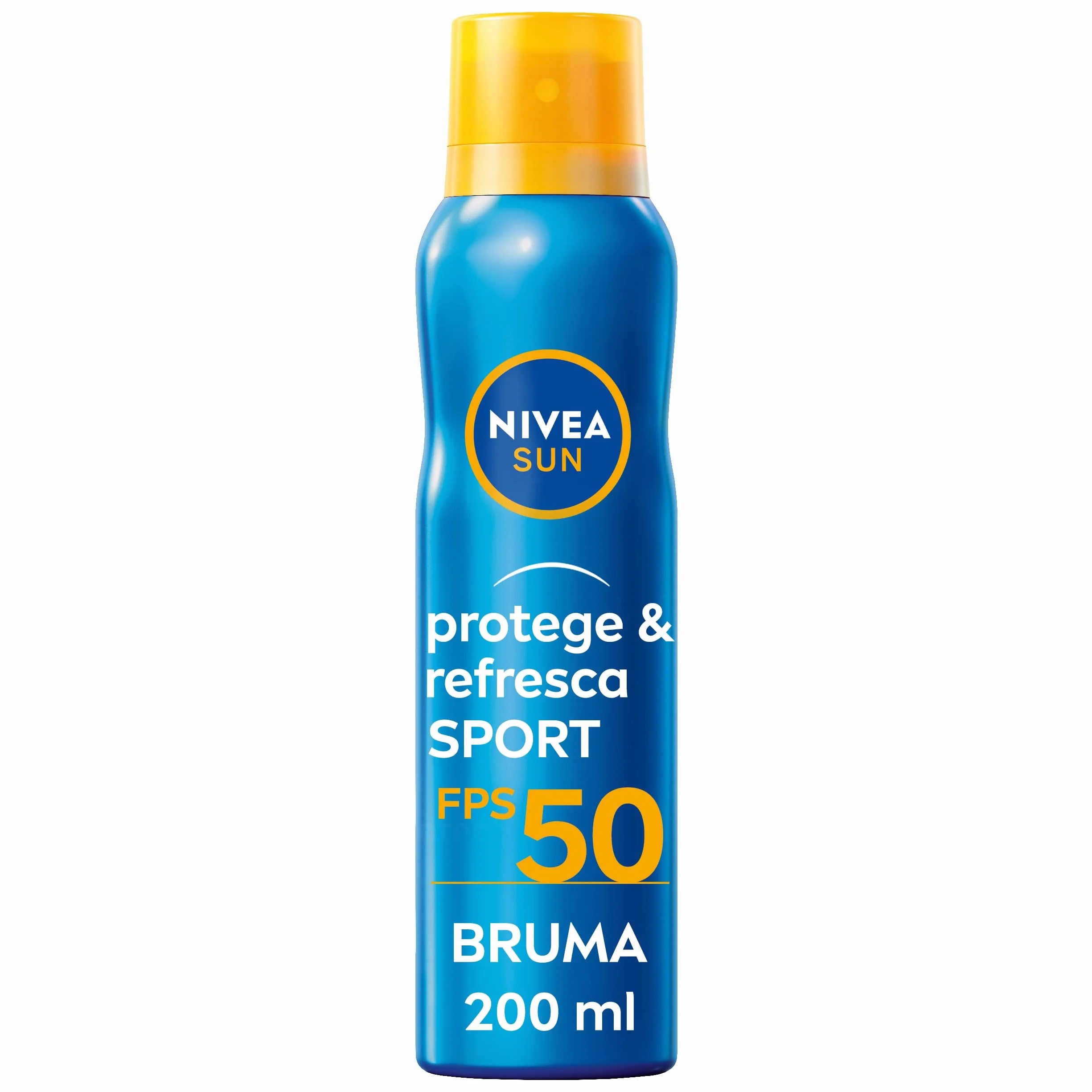 NIVEA SUN Protege & Refresca Spray Bruma Solar FP50 200 ml Protector Solar Transparente Resistente al Agua