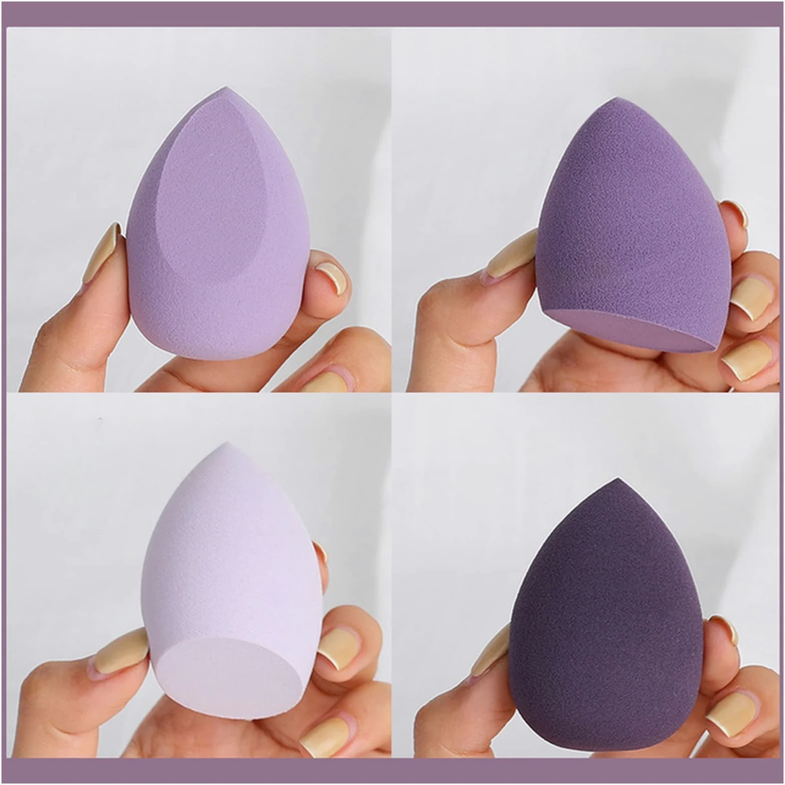 Esponja De Maquillaje 1/3 / 4pcs Maquillaje Sponge Spofe Set Beauty Egg Fac Foundation Powder Cream Sponges High Adhesion Cosmet Puff Makeup Herramientas Kit Esponjas De Maquillaje Profesional (Size