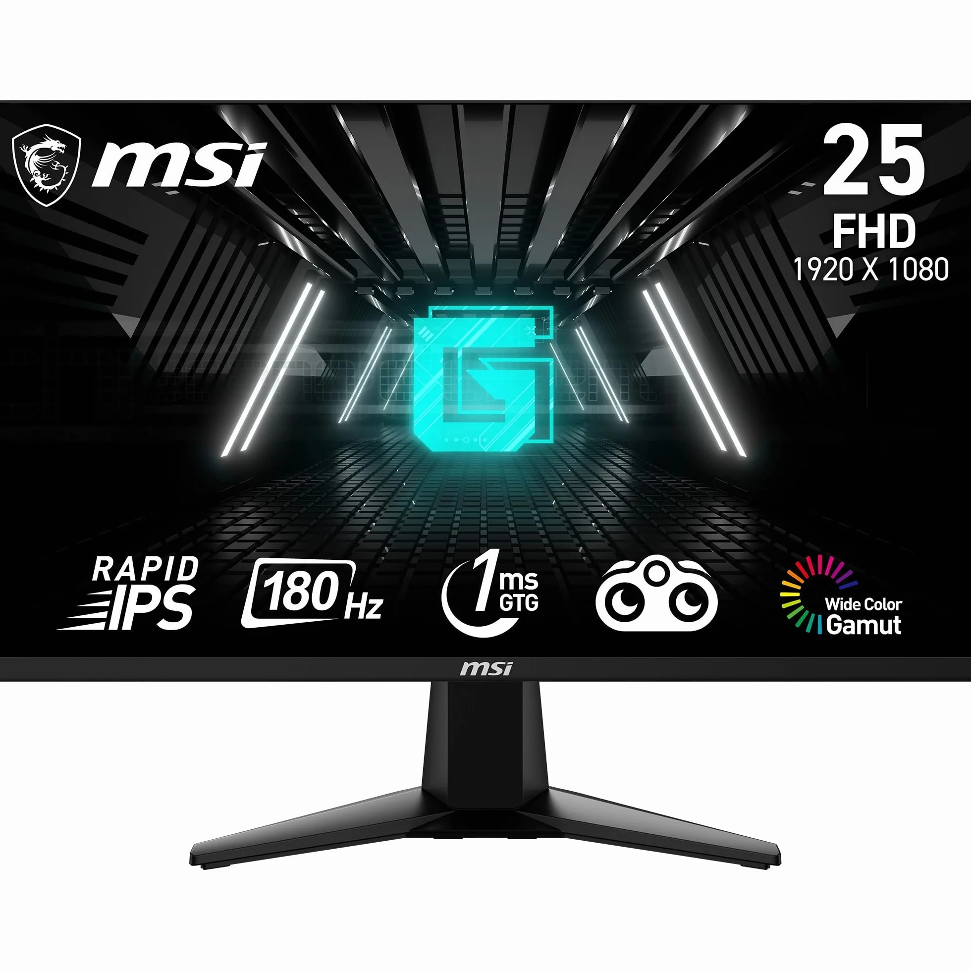 MSI G255F Monitor Gaming 24.5" FHD 180Hz 1ms Adaptive-Sync DisplayPort HDMI Negro