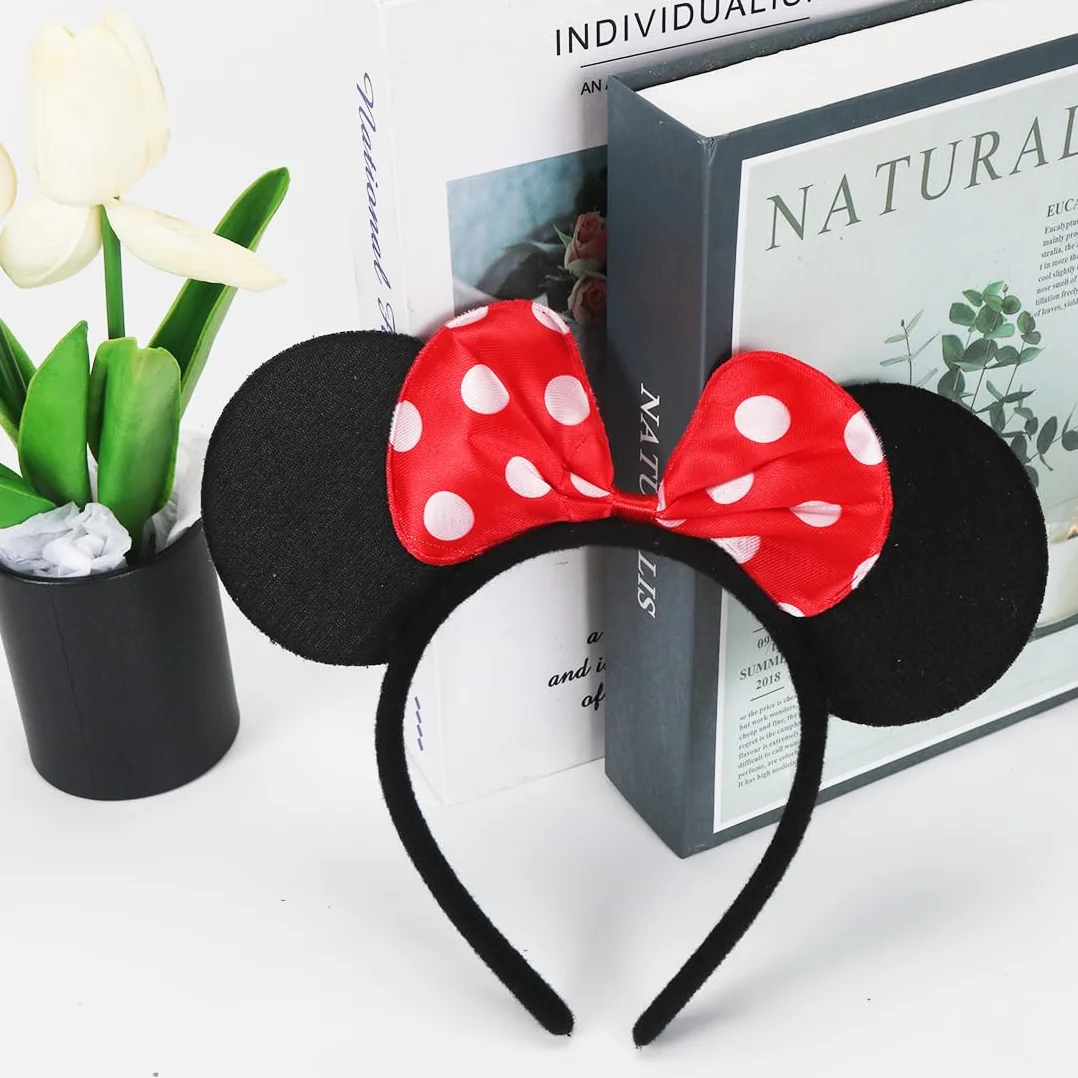 Diademas de Orejas Mouse, 6 Piezas Accesorios de Pelo para Niños Adulto Fiesta