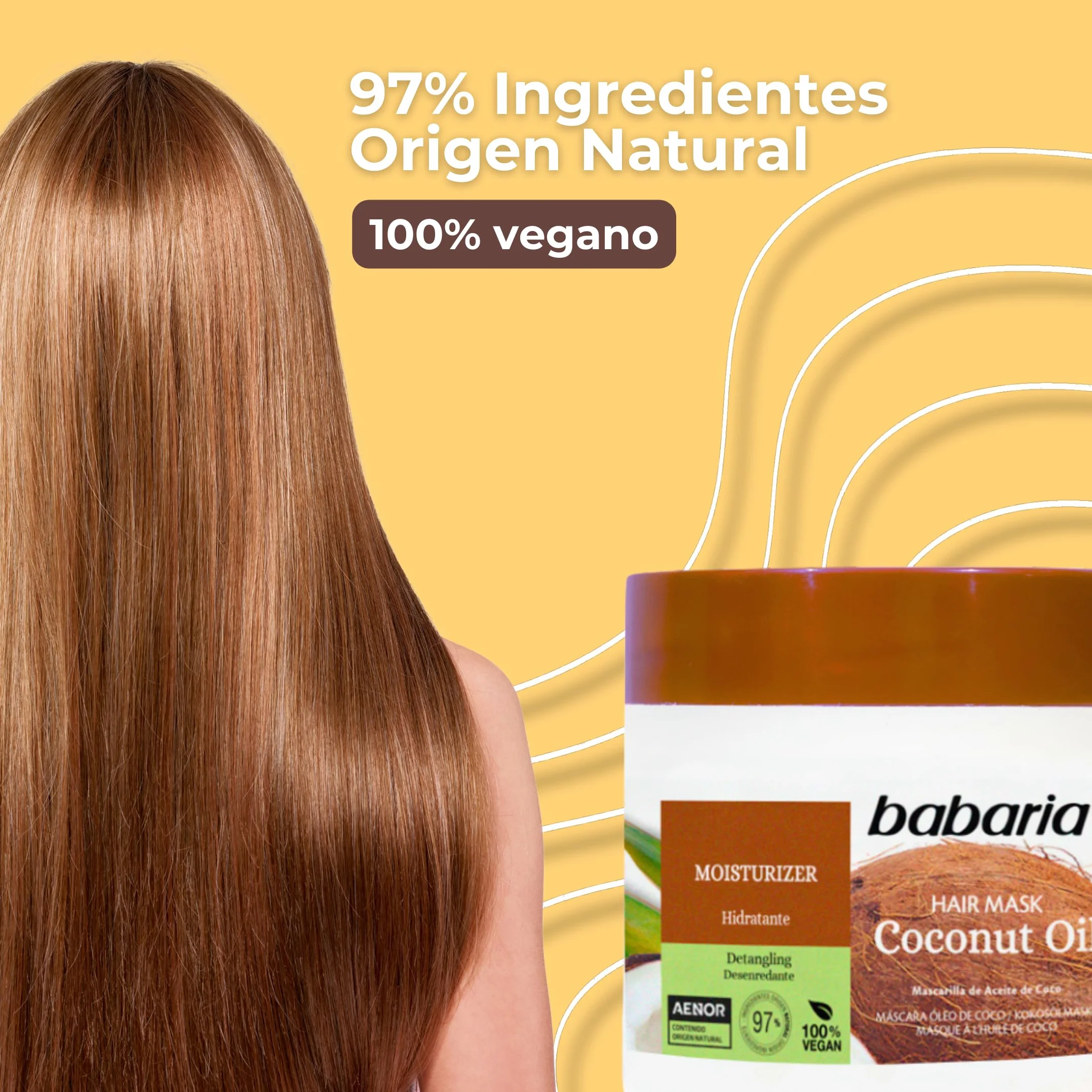 Babaria Mascarilla de Aceite de Coco Hidratante 400 ml