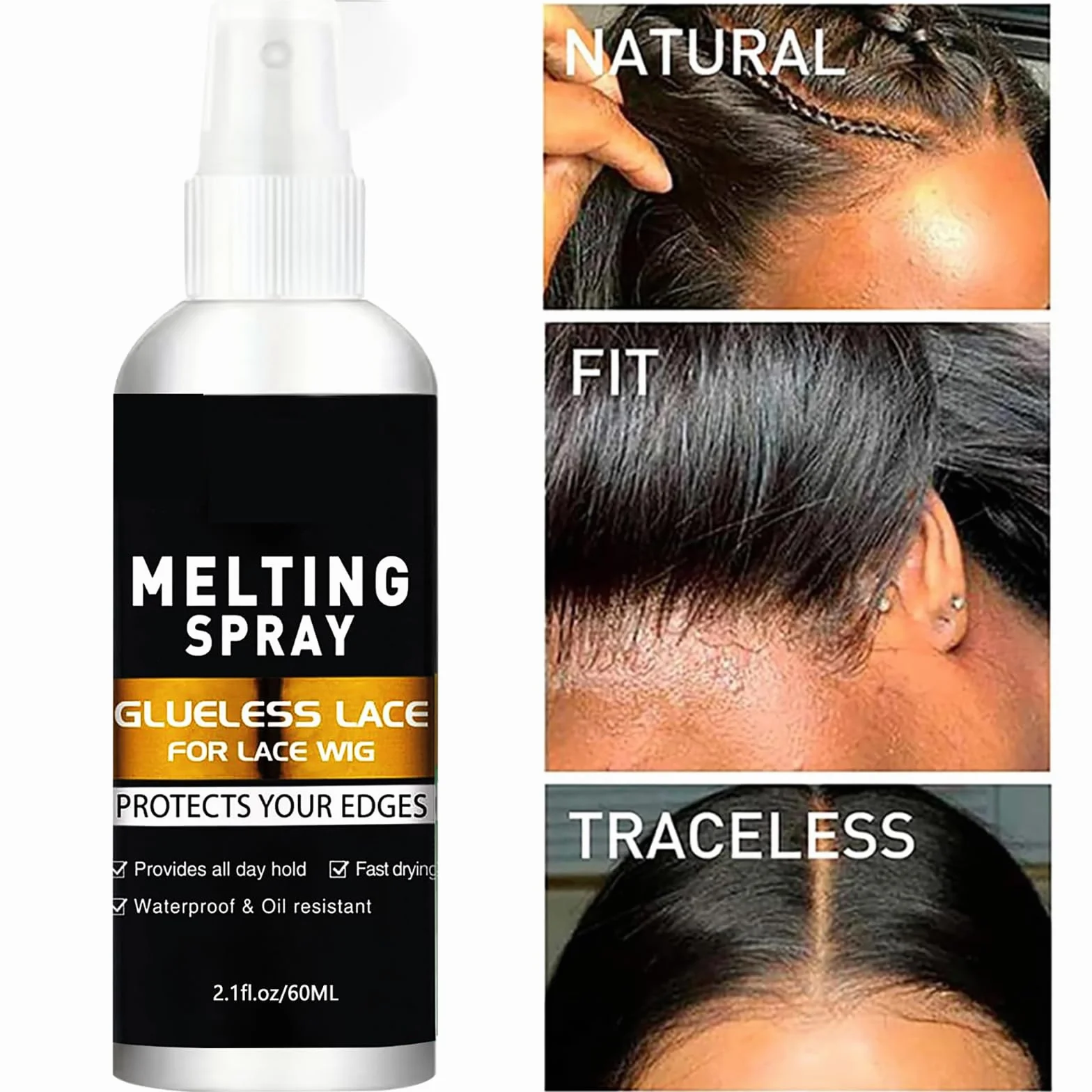 Removedor de Extensiones Adhesivas 60ML Eliminar Pegamento de Peluca No Dañar las Manos