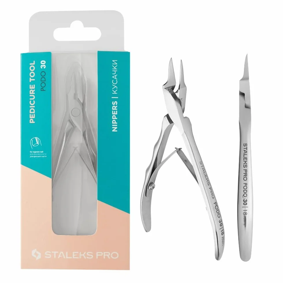 STALEKS PRO Alicate profesional para uñas encarnadas 18 mm. Especial pedicuras. PODO 30-18mm