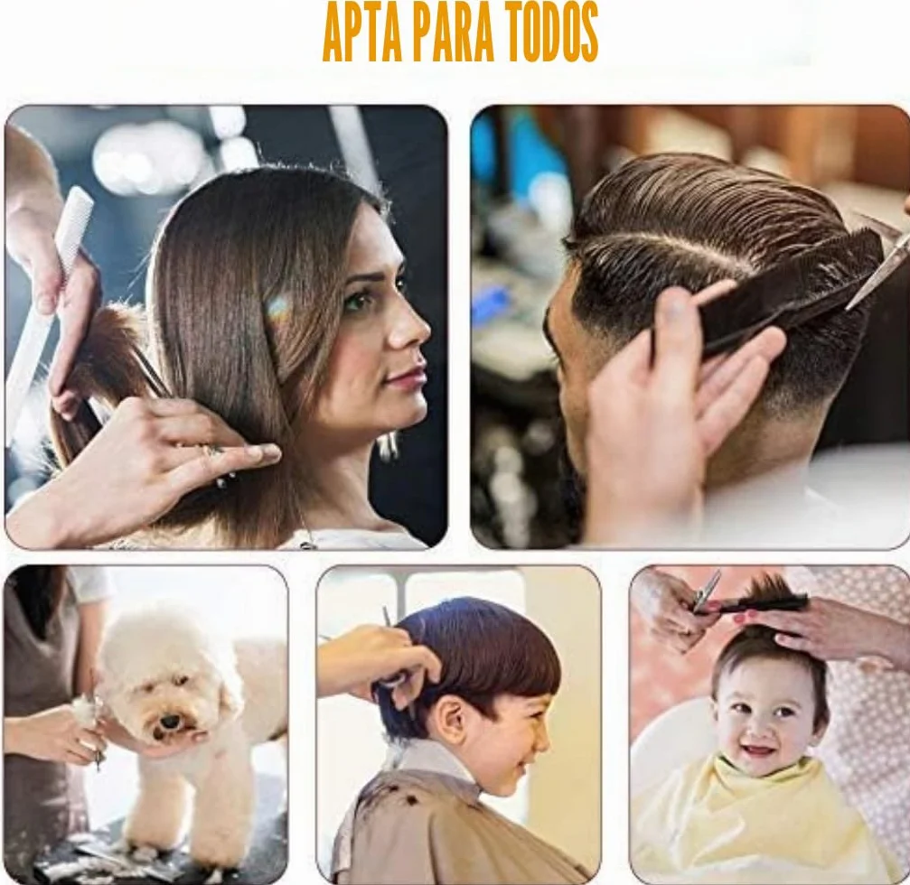 Tijeras de Peluquería Profesionales Kit 7 Pzas Acero Inoxidable Entresacar