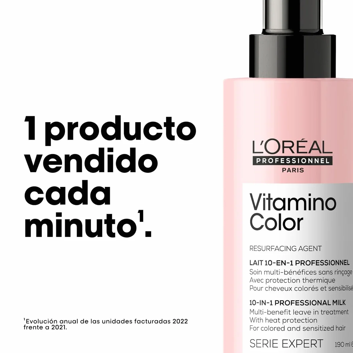 L'Oréal Professionnel Serie Expert Vitamino Color Spray 10 en 1 con Resveratrol, Perfeccionador del Color para Cabello Teñido, 190 ml
