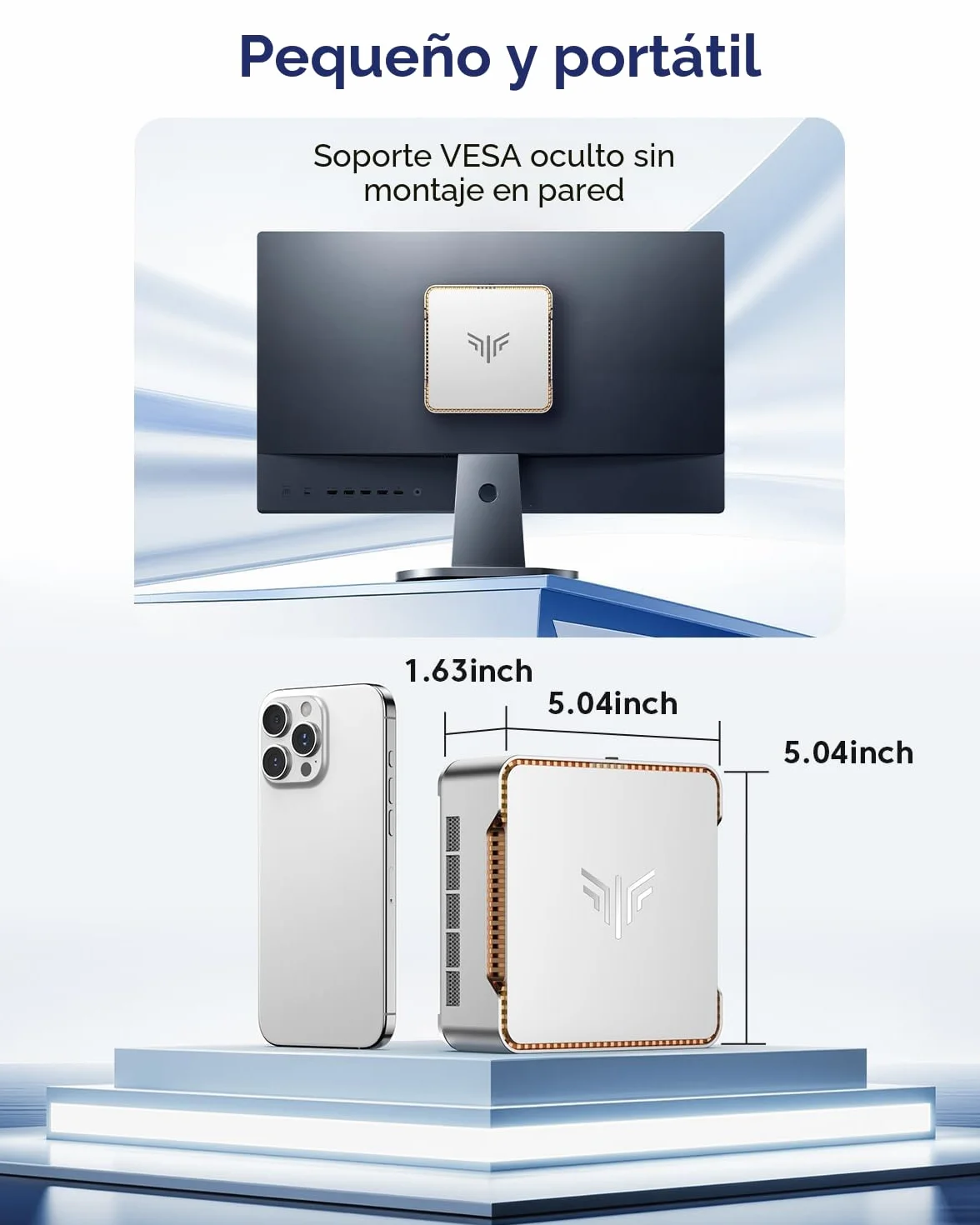NiPoGi Pinova P2 Mini PC AMD Ryzen R2544 16GB DDR4 256GB SSD 4K@60Hz Triple Display HDMI Type-C DP Wi-Fi5 LAN