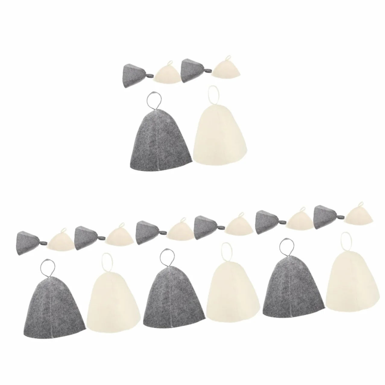 Sosoport 24piezas Gorro De Sauna De Fieltro Reutilizables Sombreros Transpirables para Baño Diseño Cómodo para Mujeres Cabello para Ducha y Actividades Al Aire