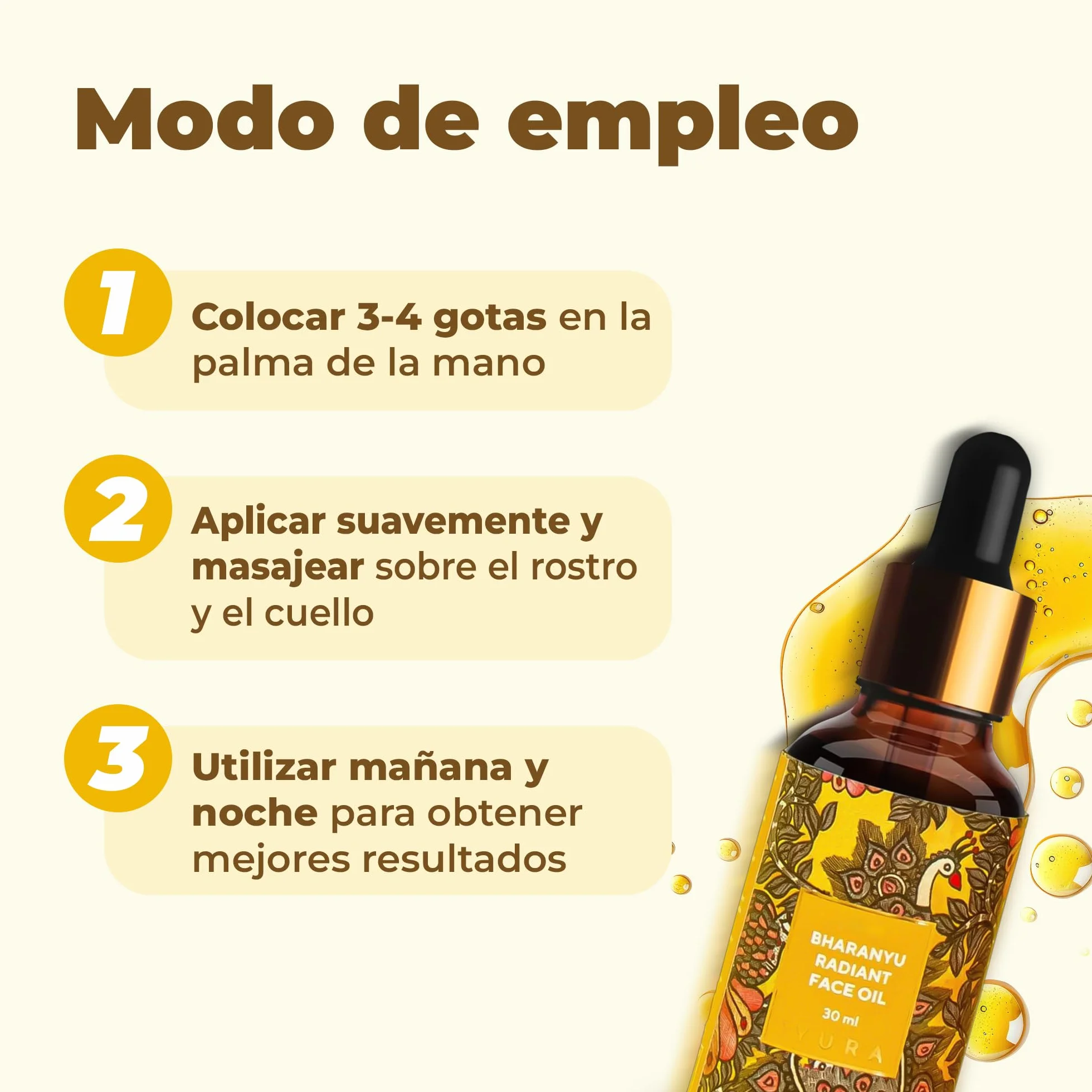 iYURA Bharanyu aceite facial radiante 100% natural vegano ilumina hidrata unifica piel dañada sol cúrcuma Amla 30 ml