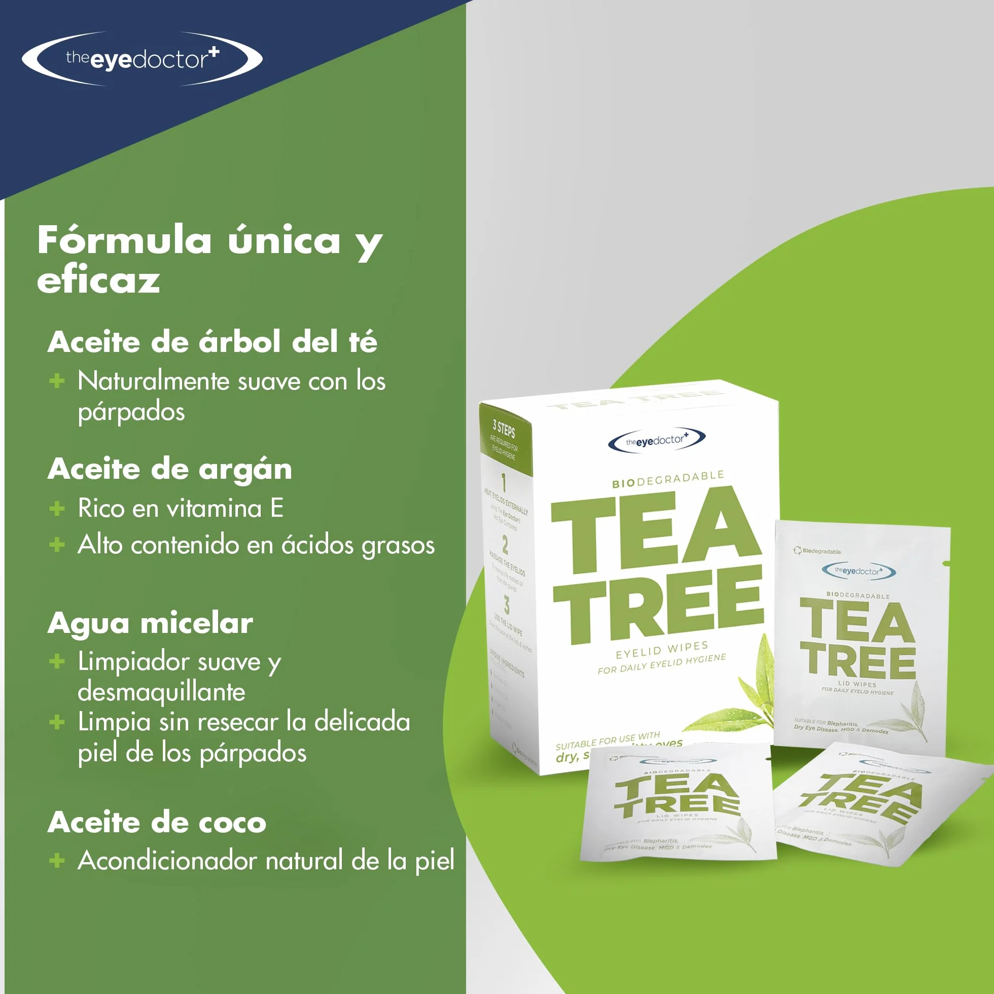 Toallitas para los párpados para ojo seco