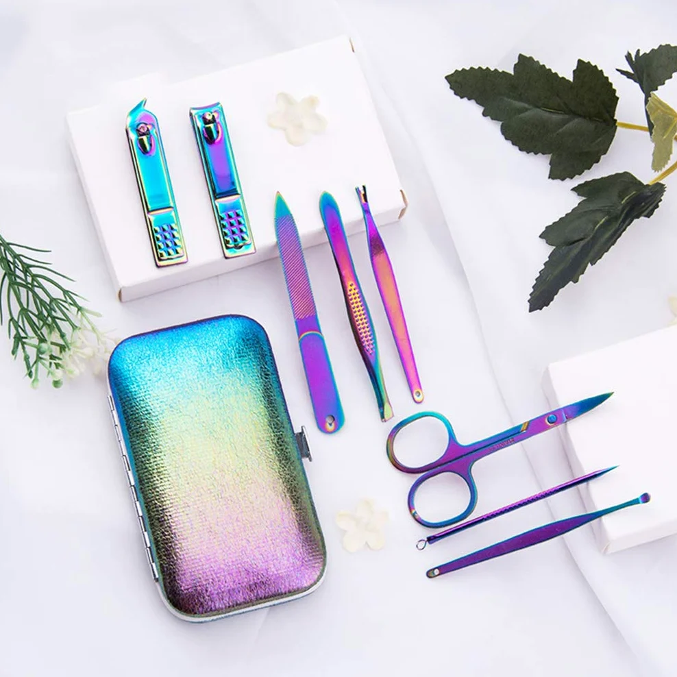 Juego de manicura, cortaúñas, pedicura, kit de manicura de acero inoxidable, kit de herramientas de manicura/pedicura de uñas de viaje portátil, kit de herramientas de manicura de viaje profesional co