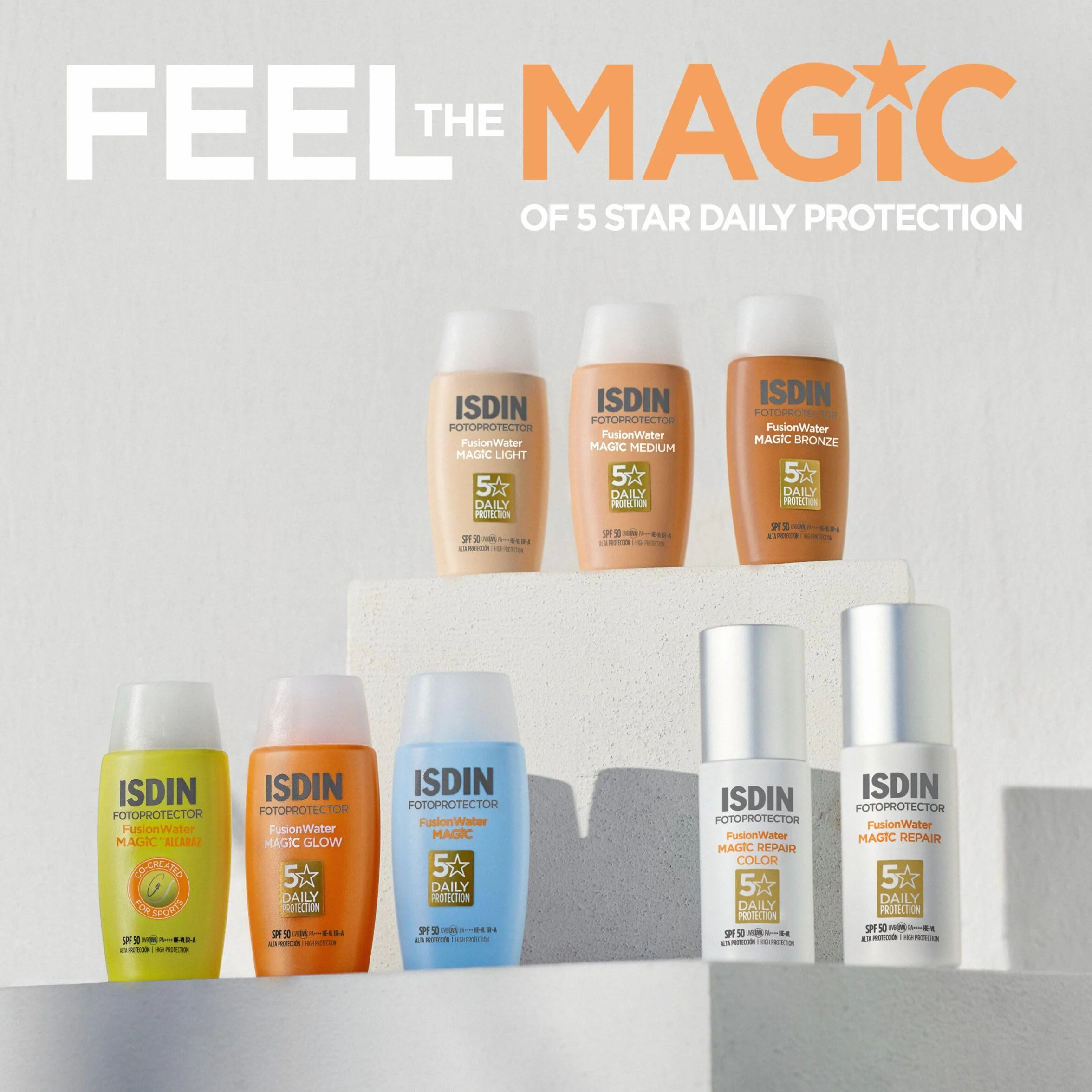 ISDIN Fotoprotección Fusion Water MAGIC SPF 50 Protector Solar Facial 50ml
