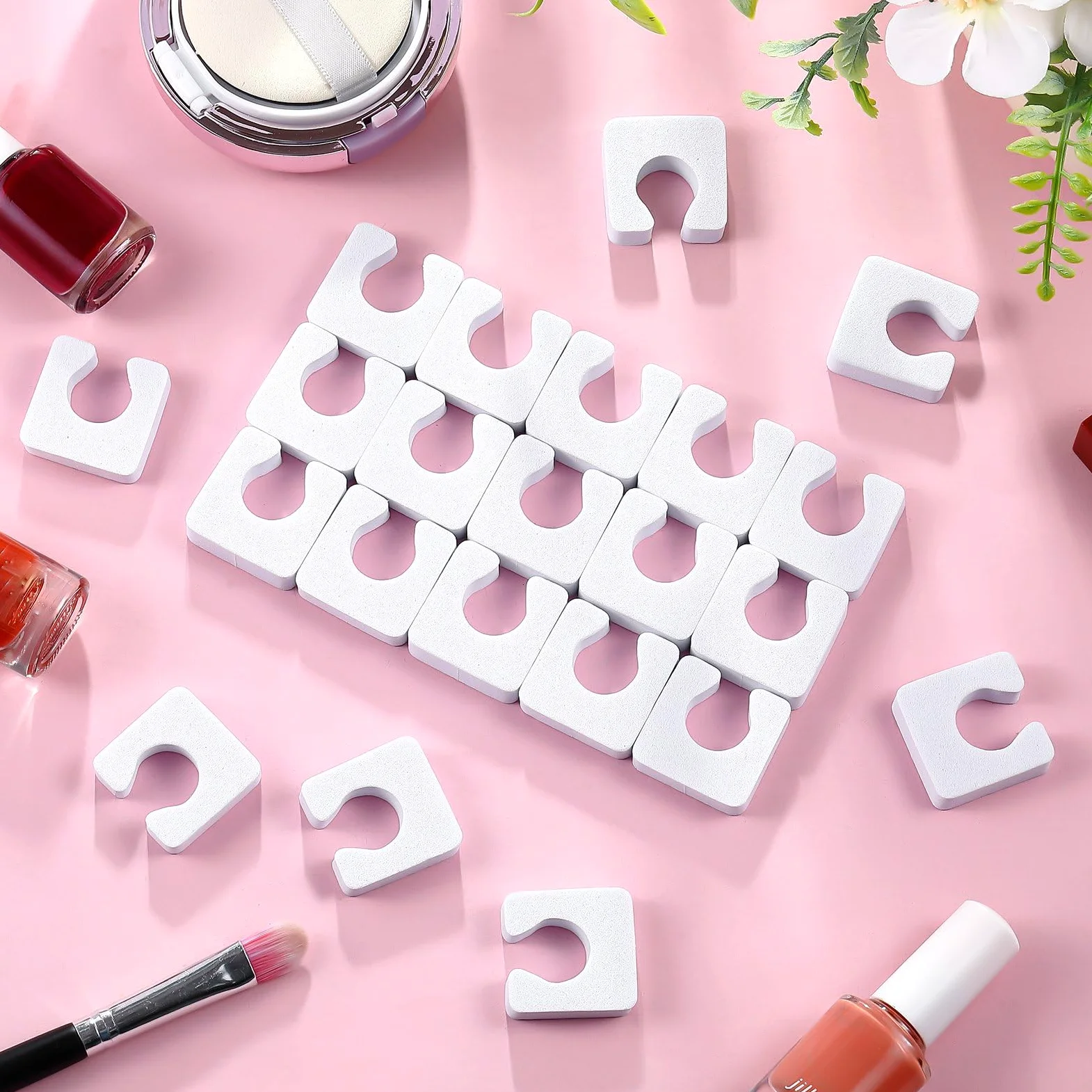 Mumufy 1000 separadores individuales de dedos de pedicura, espaciadores de espuma suave, cómodos separadores de dedos de los dedos, pedicura para mujeres, hombres y niñas, manicura de pies, esmalte de