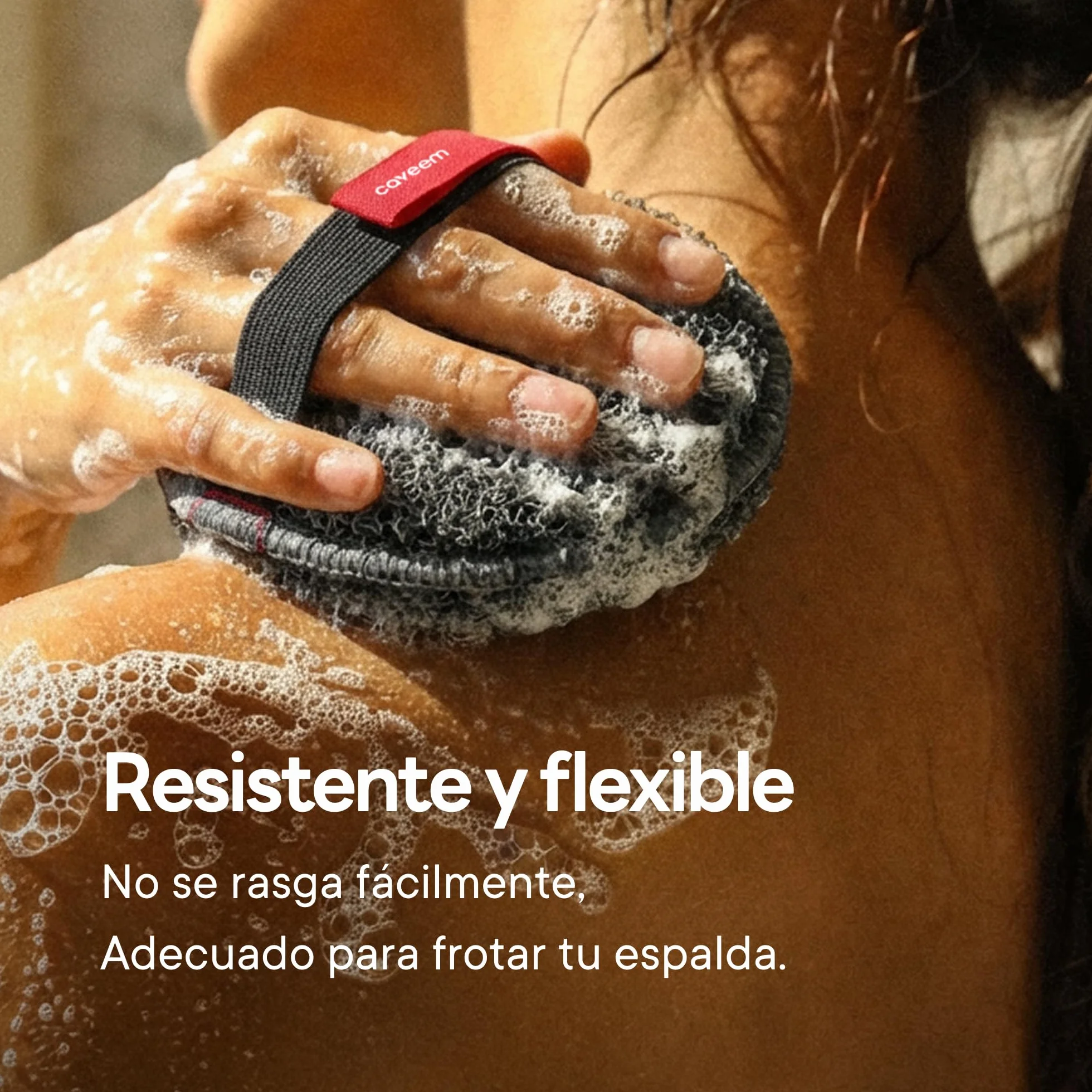 CAVEEM Esponja Exfoliante Corporal Doble Cara, Paquete de 2, Gris Oscuro