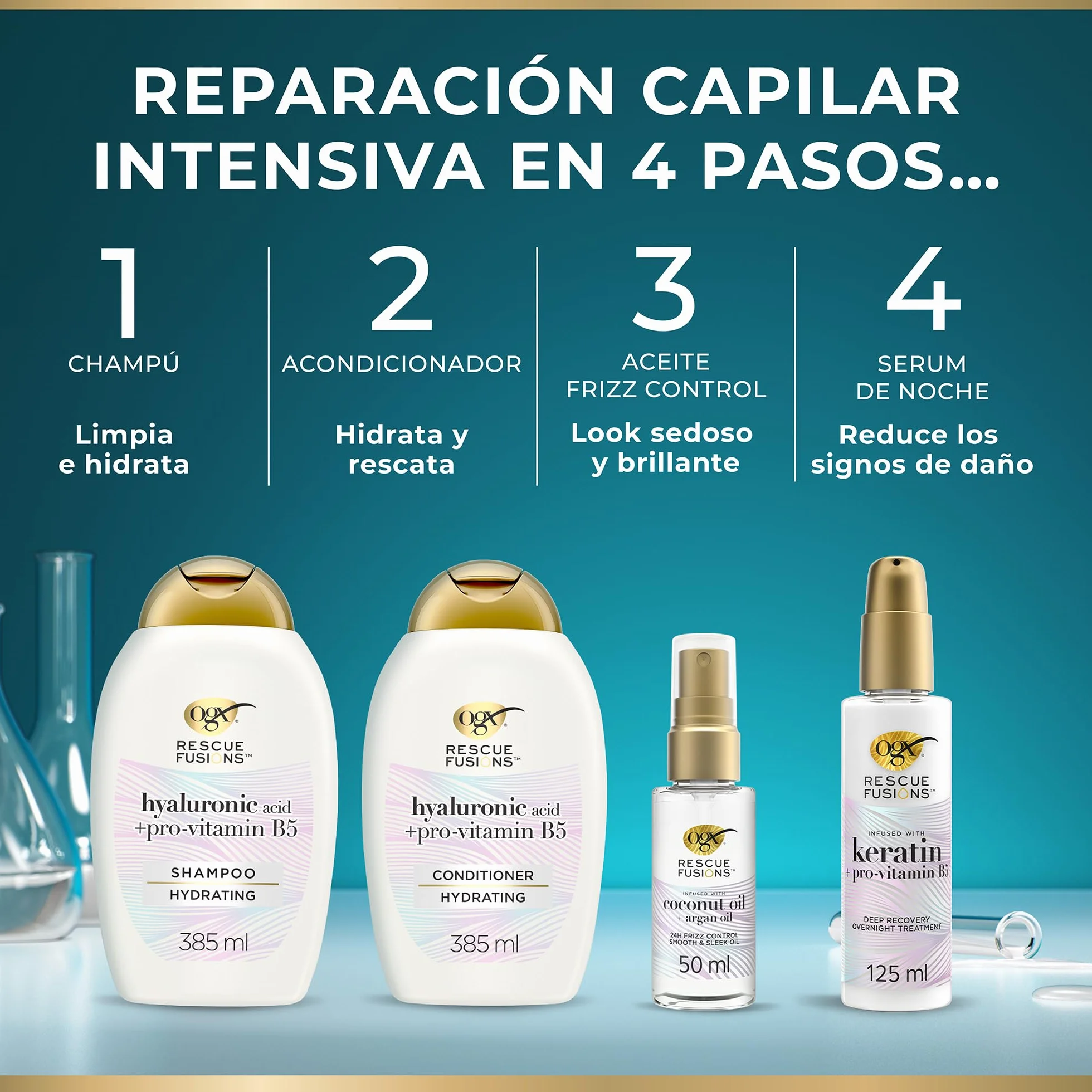 OGX Rescue Fusions Deep Recovery Overnight Treatment 125 ml sérum de noche reparador cabello seco hidratante