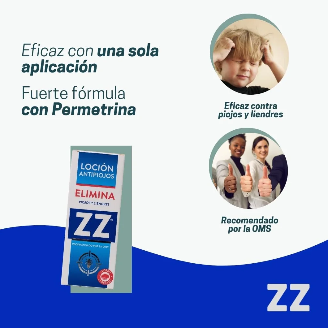 Loción Capilar Antipiojos con Permetrina 100 ml Tratamiento Integral